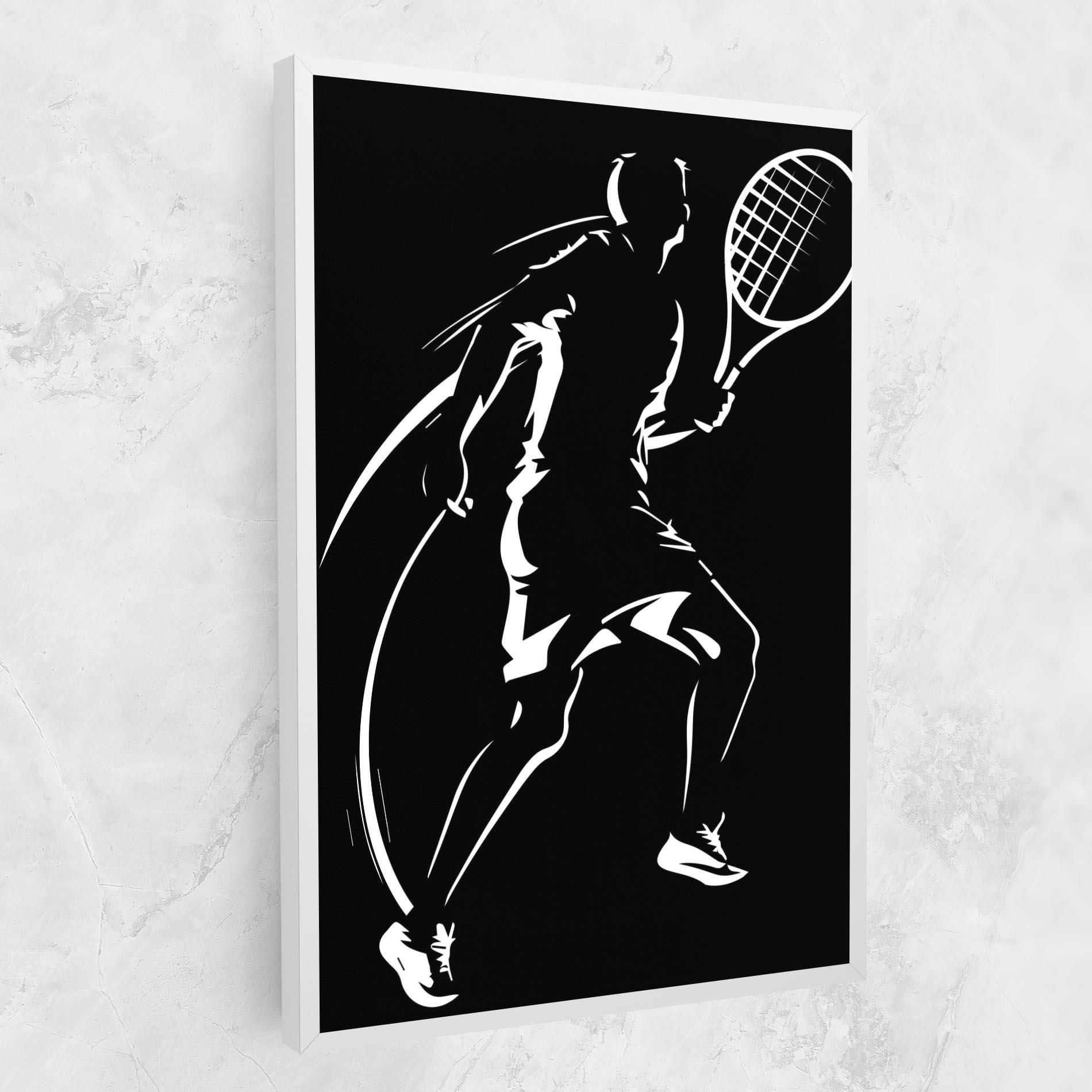 Leinwandbild White Line Tennis mockup 1