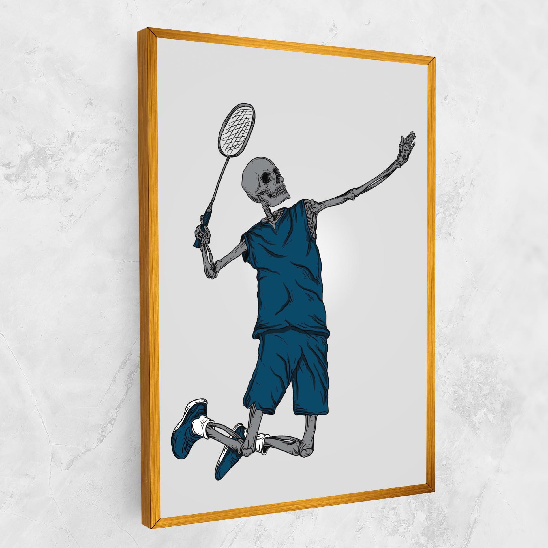 Leinwandbild Blue Skull Tennis mockup 1