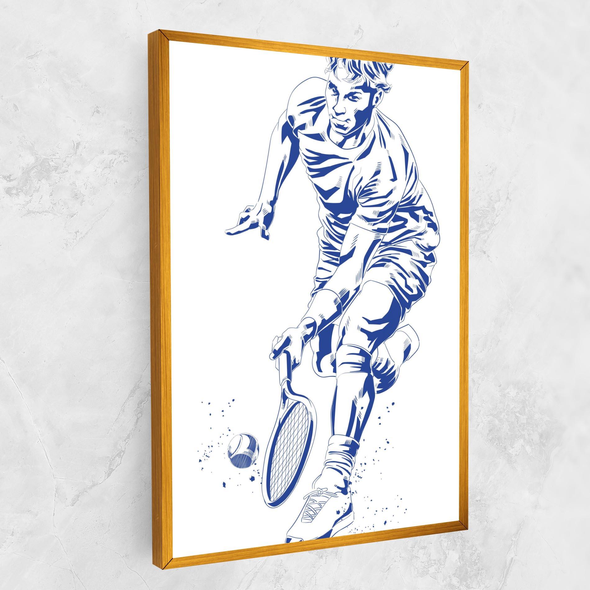 Leinwandbild Blue Tennis mockup 1