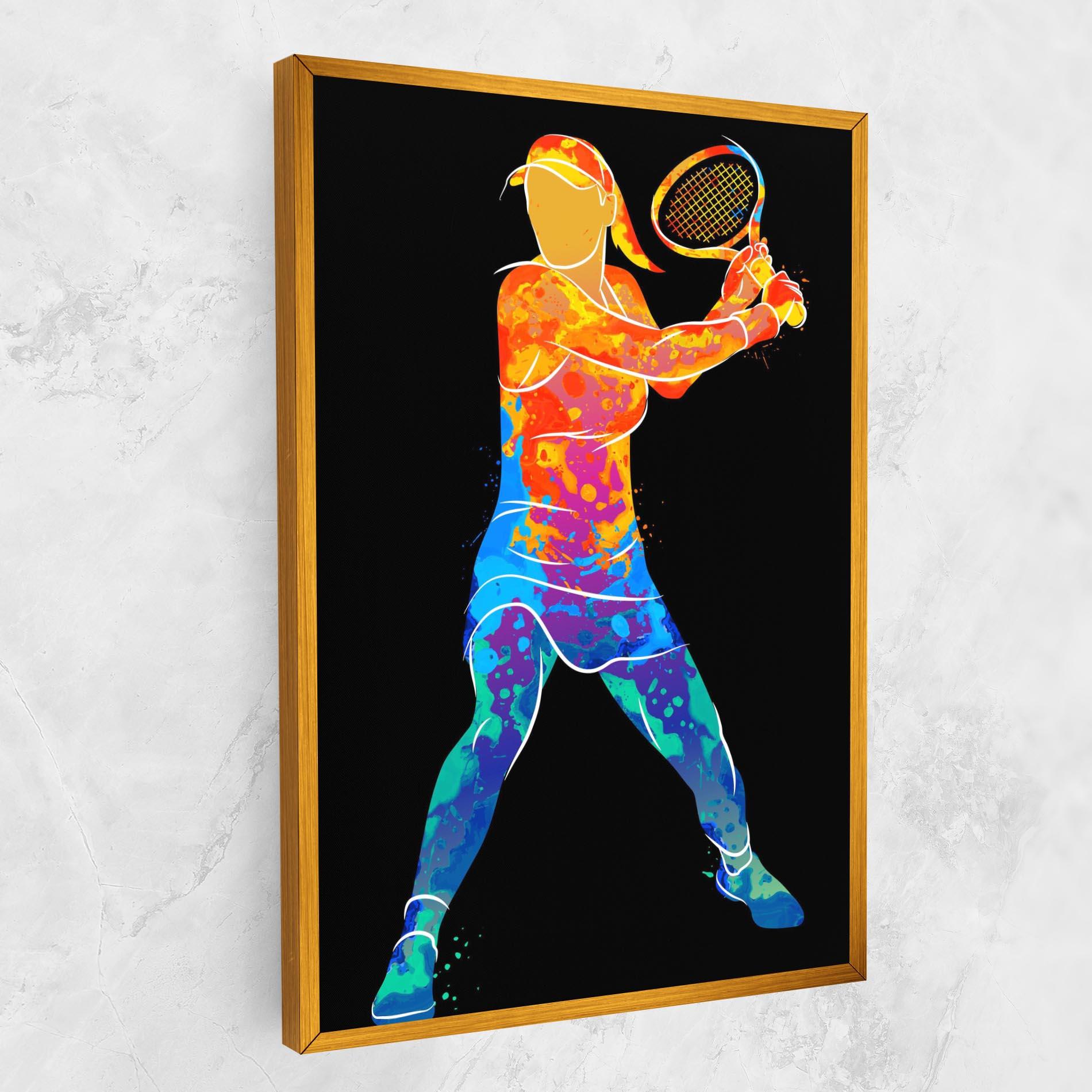 Leinwandbild Green Orange Tennis mockup 1