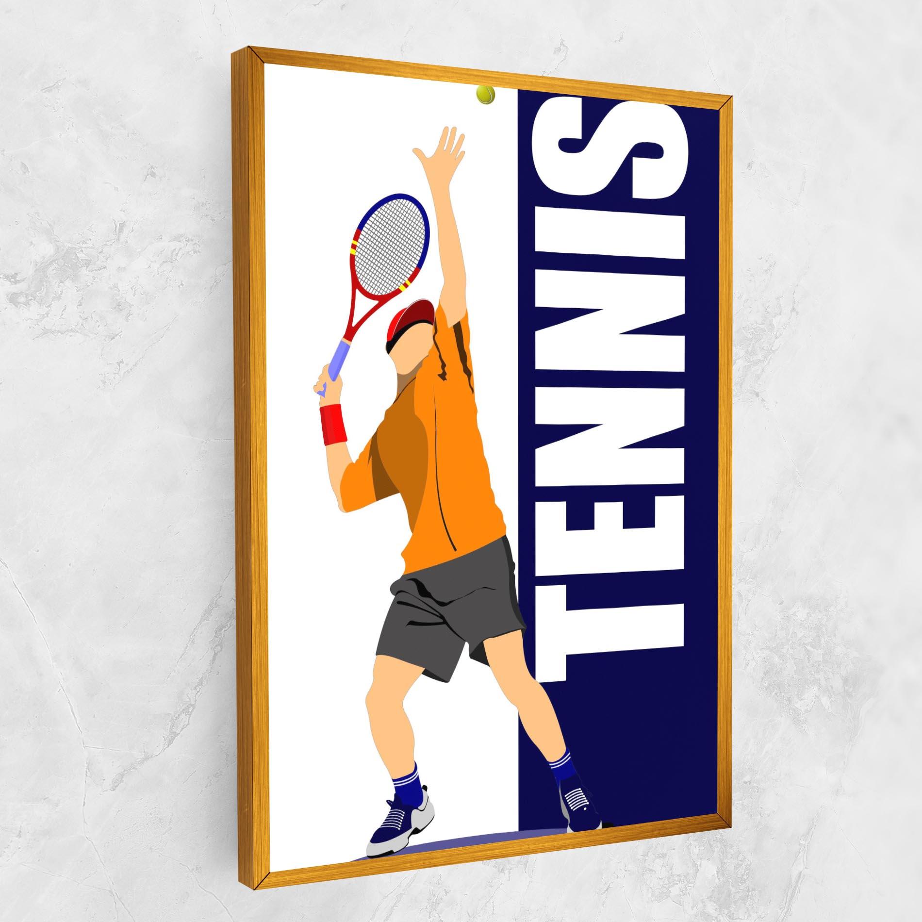 Leinwandbild Orange Tennis Player mockup 1