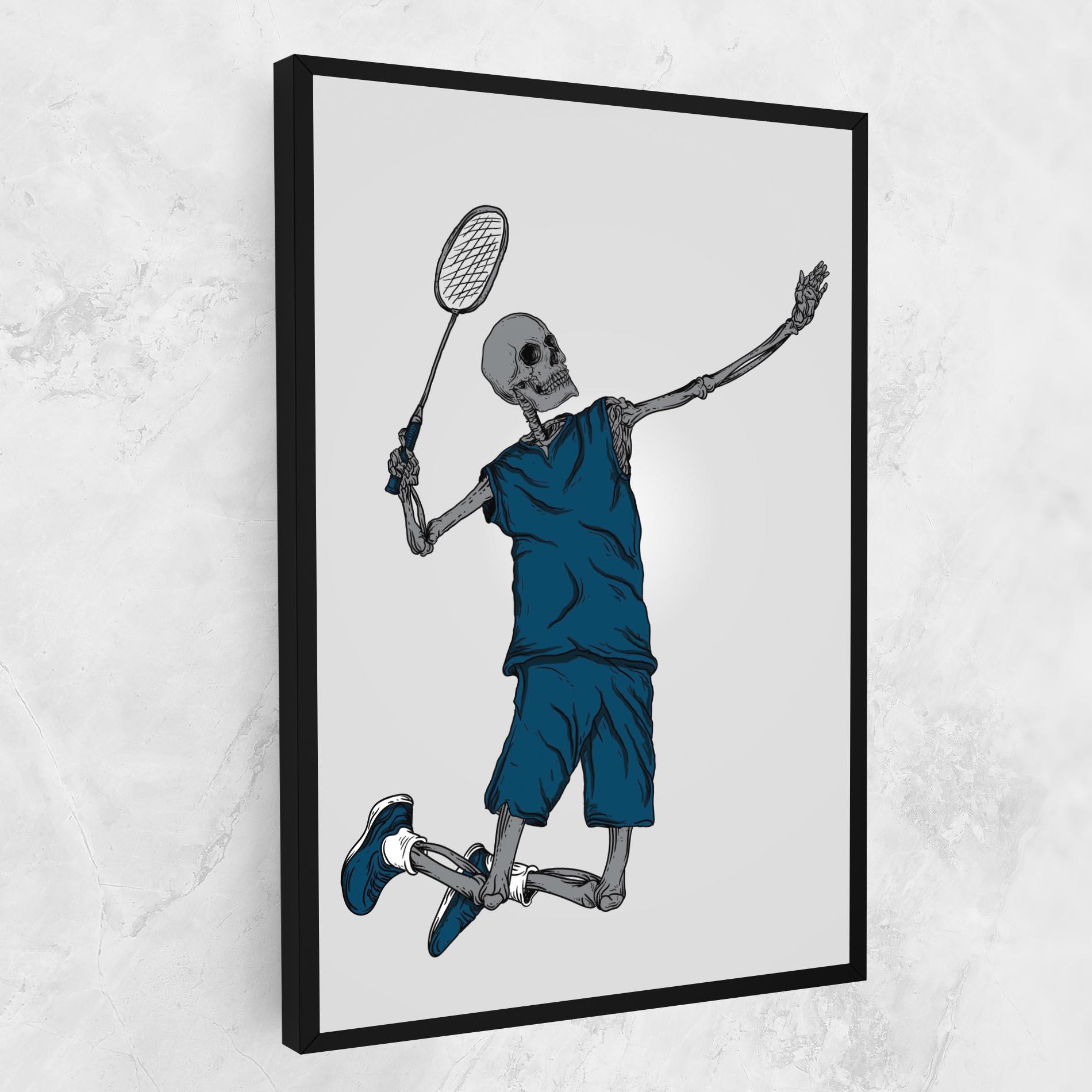 Leinwandbild Blue Skull Tennis mockup 1