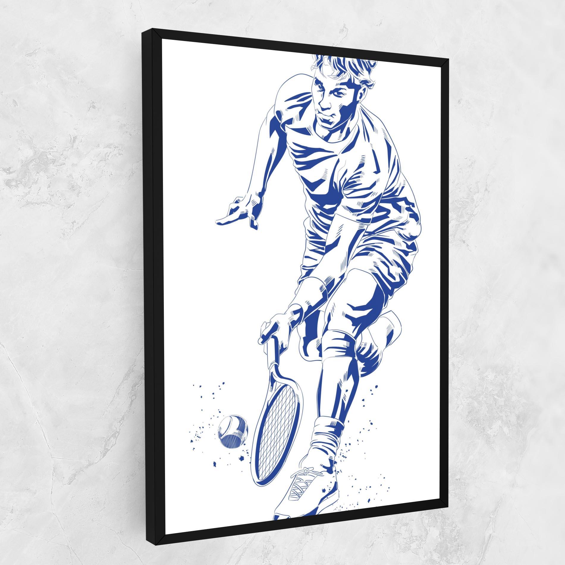 Leinwandbild Blue Tennis mockup 1