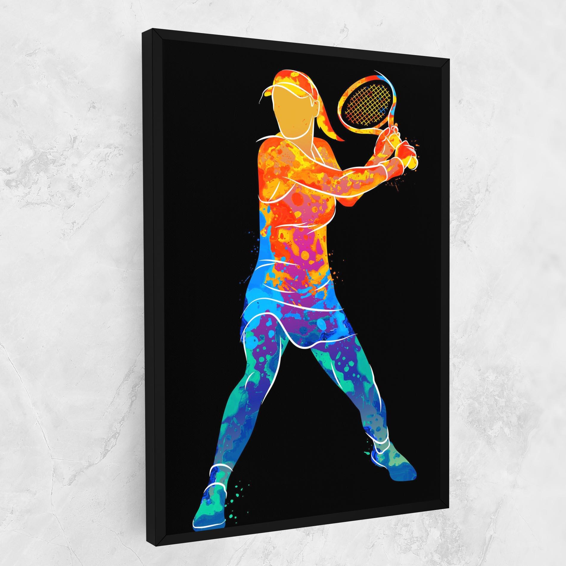 Leinwandbild Green Orange Tennis mockup 1