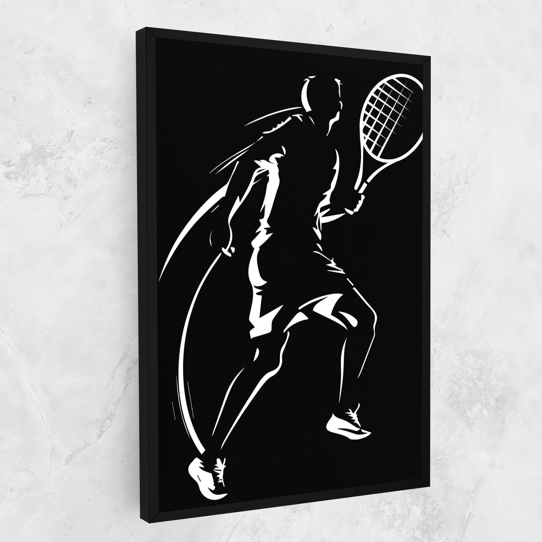 Leinwandbild White Line Tennis mockup 1