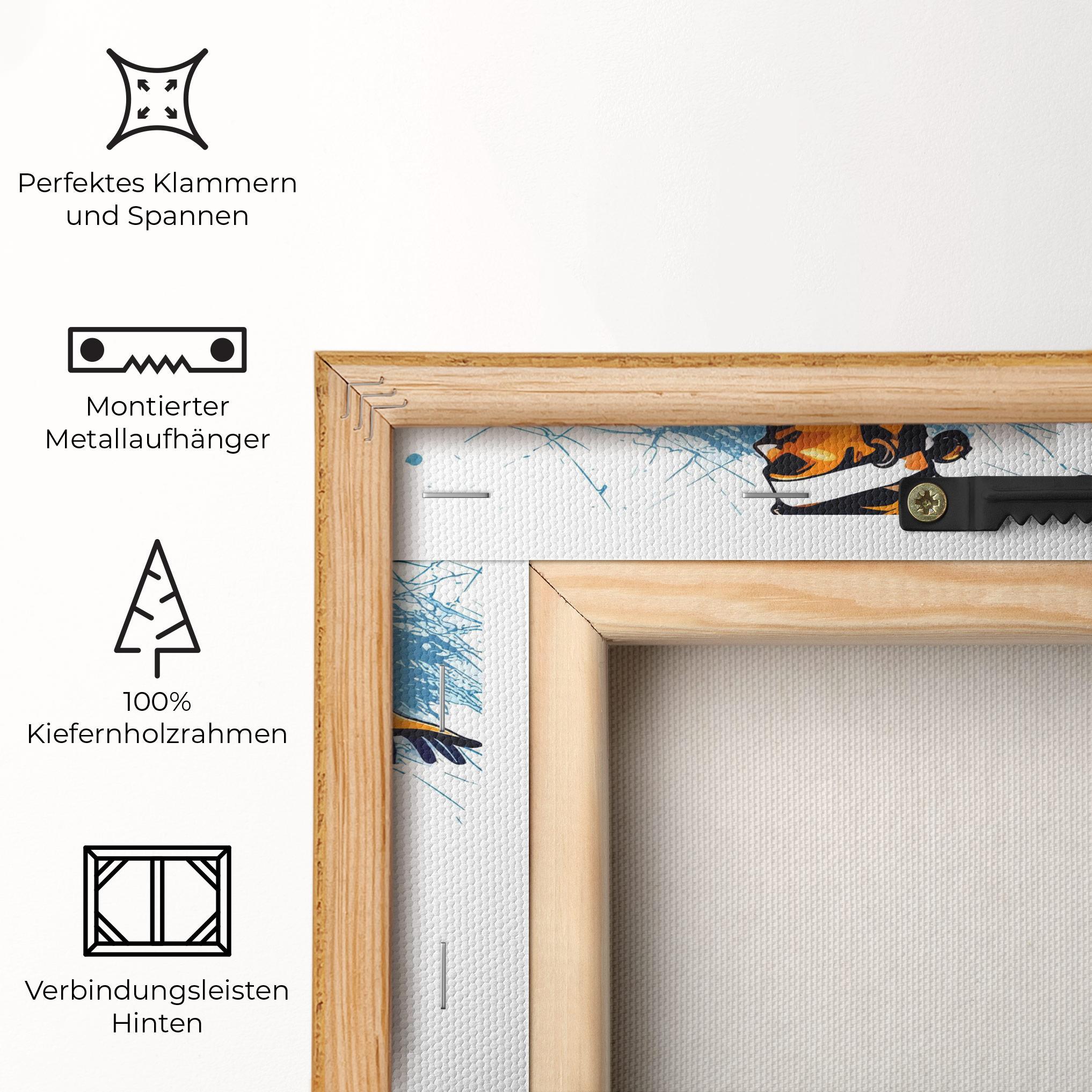 Leinwandbild Orange Blue Tennis mockup 5