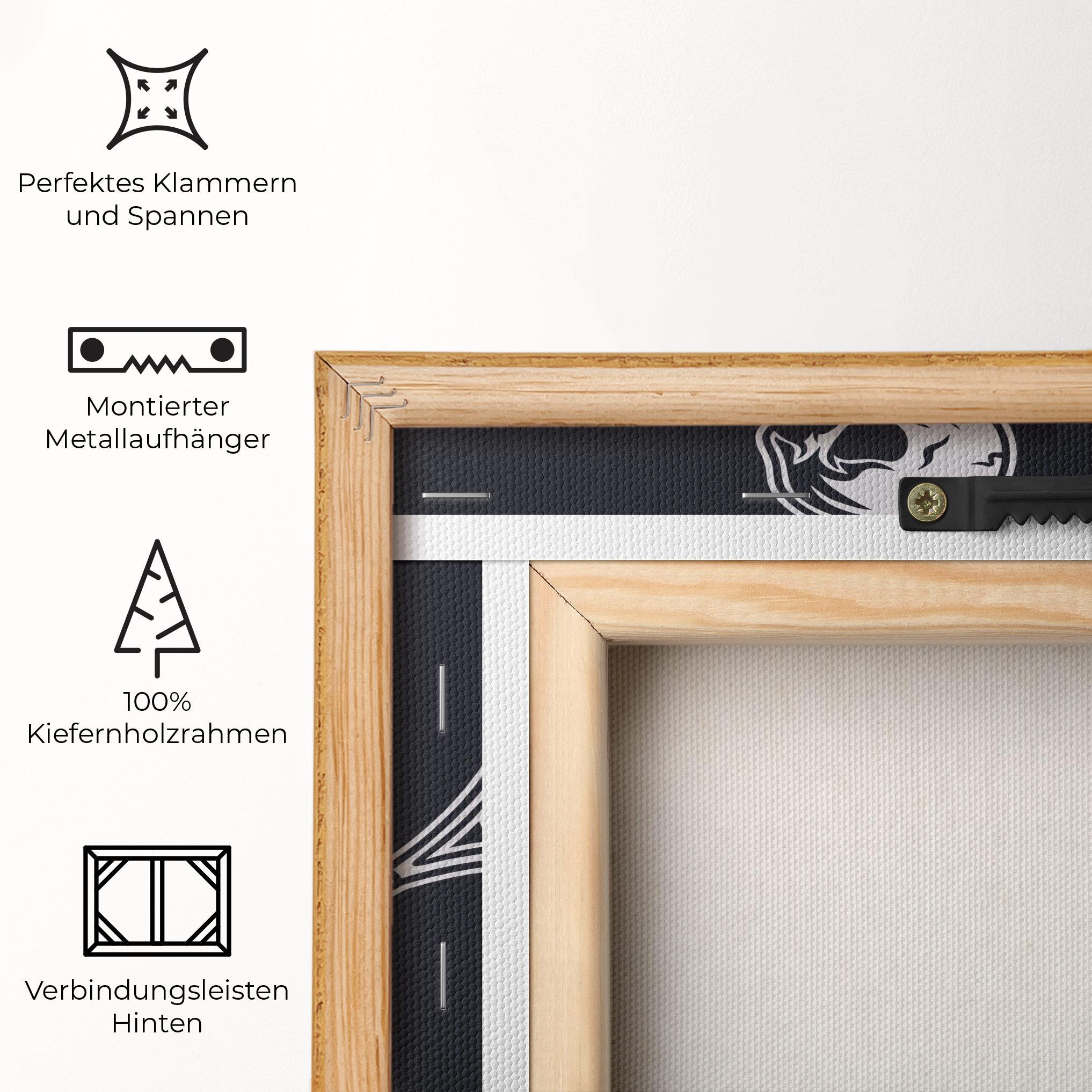 Leinwandbild Skull Tennis mockup 5