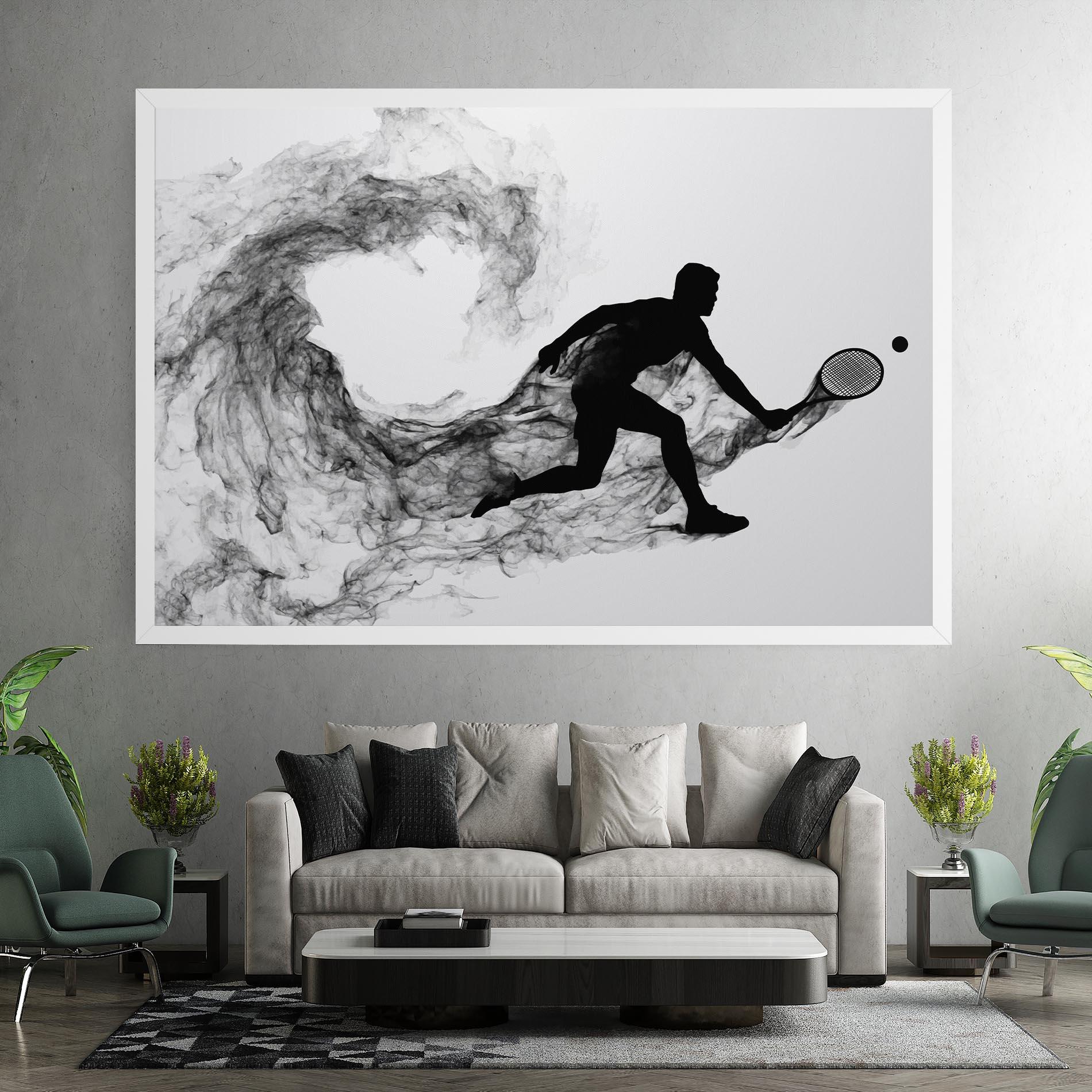 Leinwandbild Black Smoke Tennis mockup 7