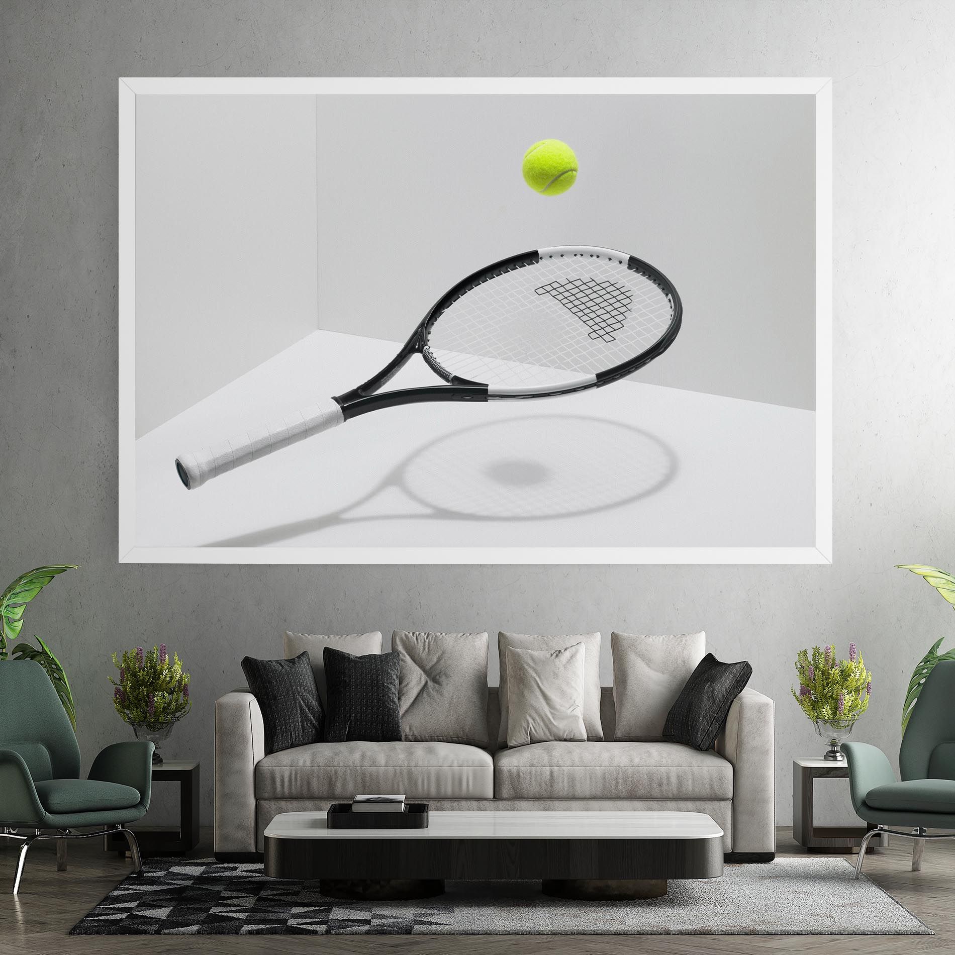 Floating Tennis Racket mockup 7