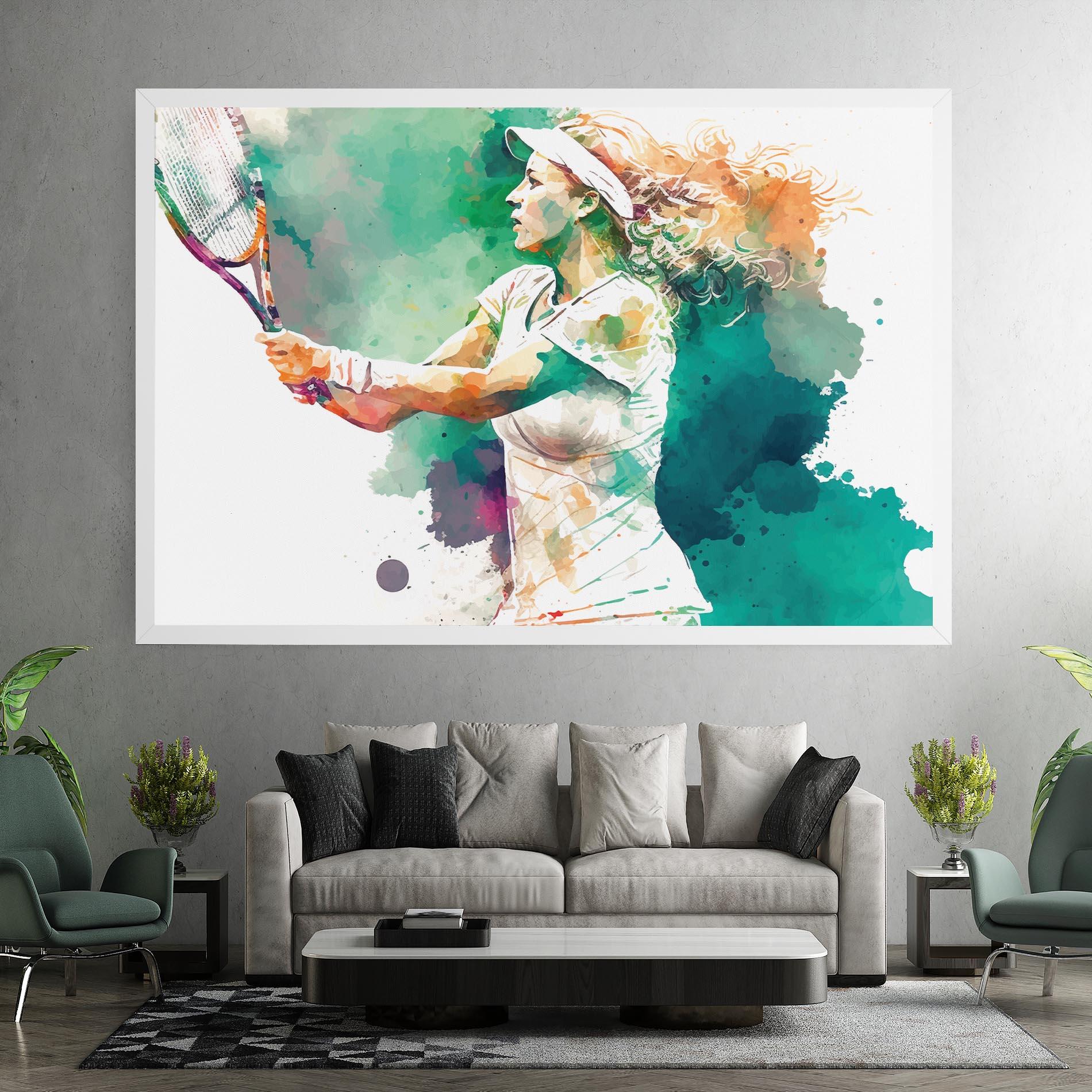 Leinwandbild Green Art Tennis mockup 7