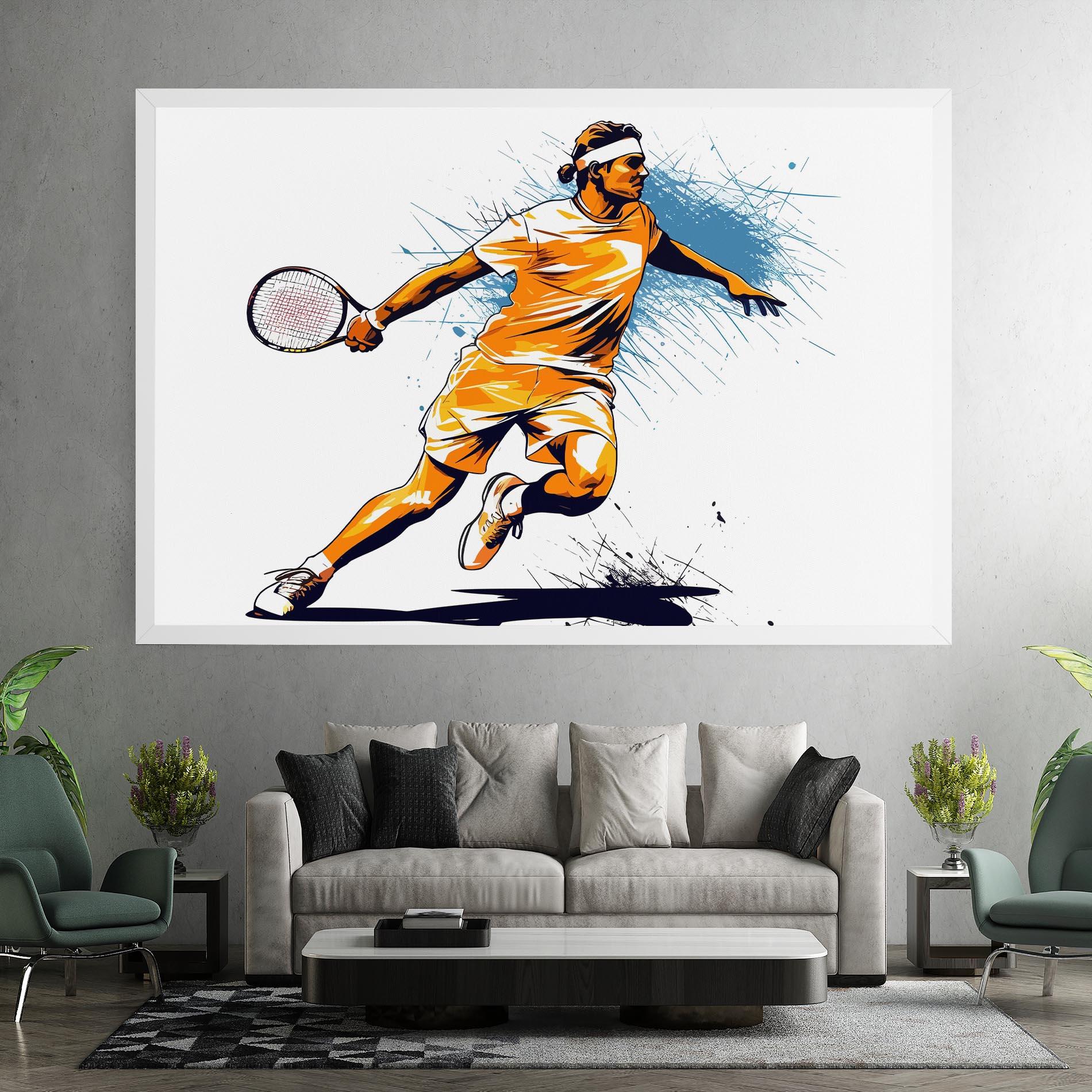 Leinwandbild Orange Blue Tennis mockup 7
