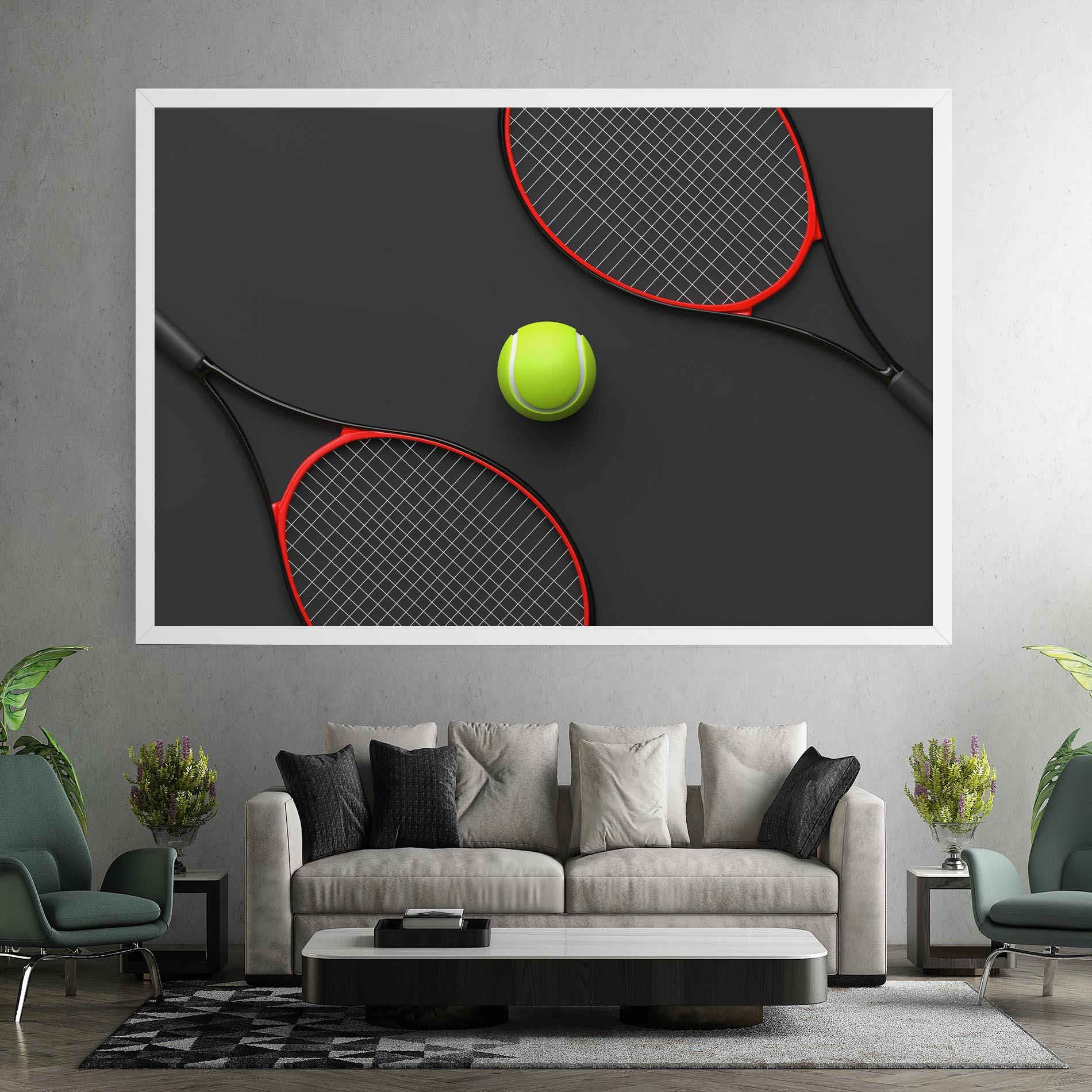 Leinwandbild Red Tennis Rackets mockup 7