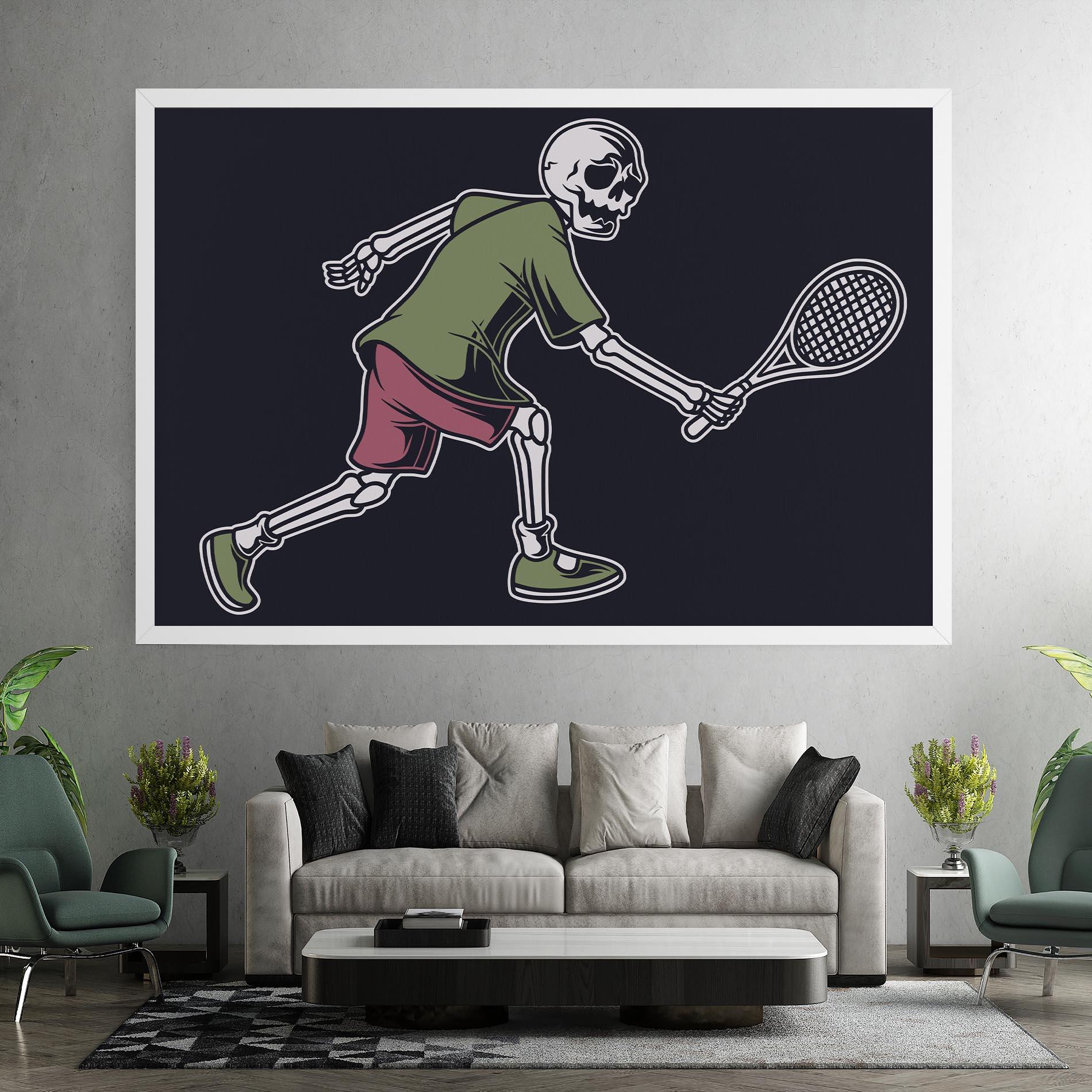 Leinwandbild Skull Tennis mockup 7