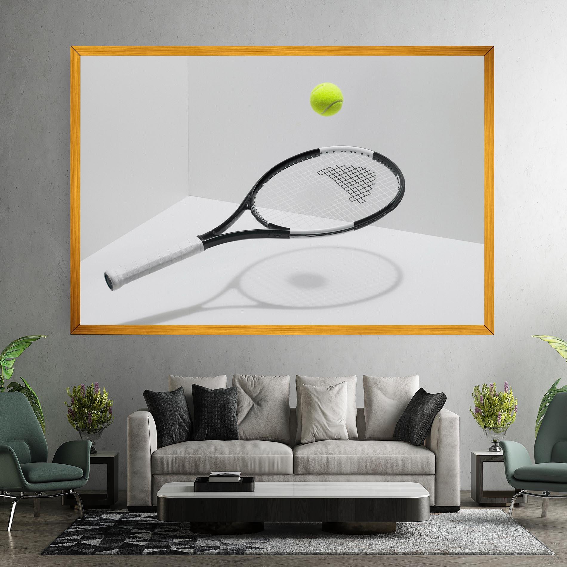Leinwandbild Floating Tennis Racket mockup 7