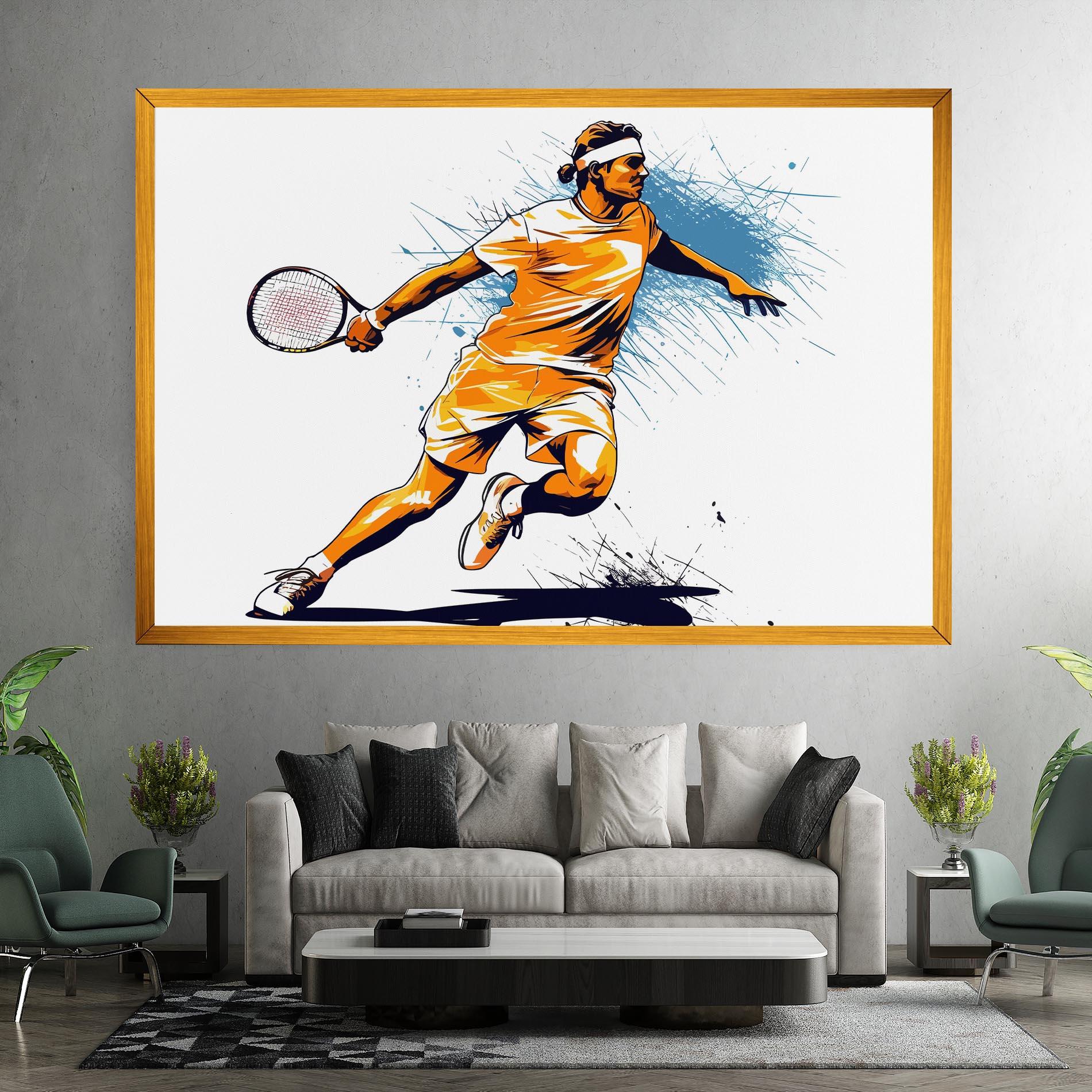 Leinwandbild Orange Blue Tennis mockup 7