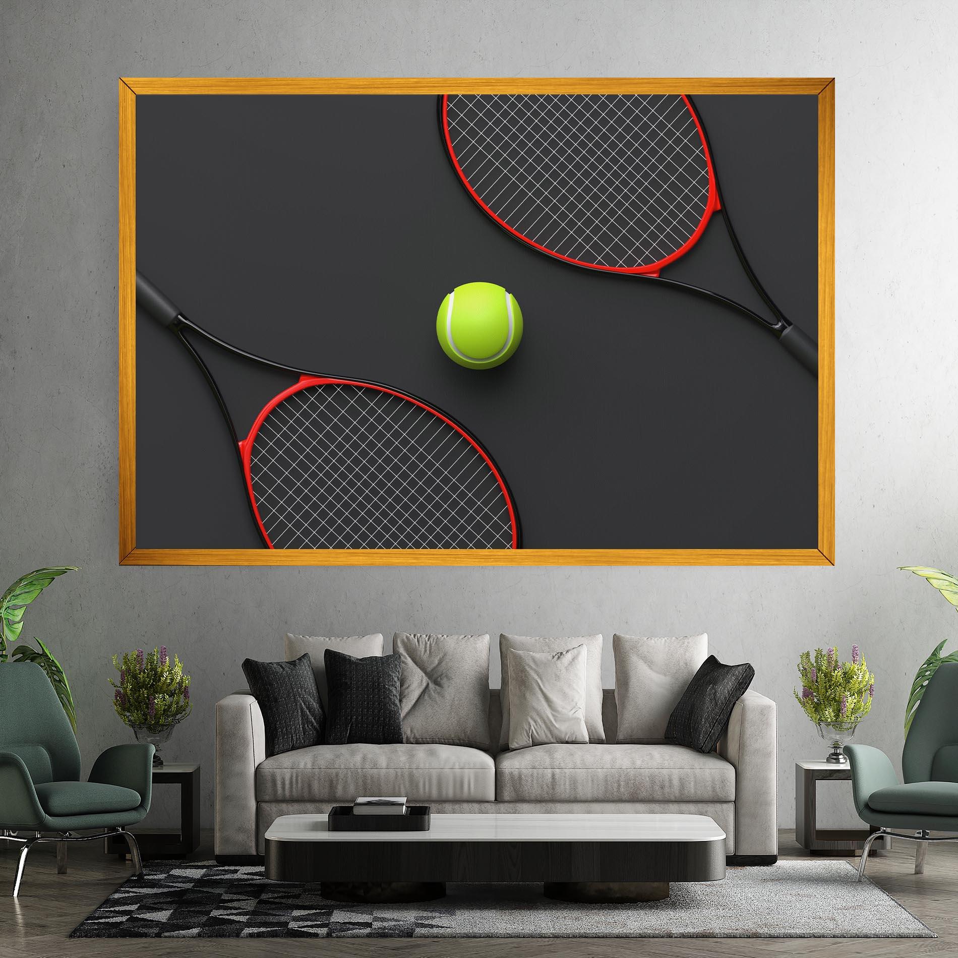 Leinwandbild Red Tennis Rackets mockup 7