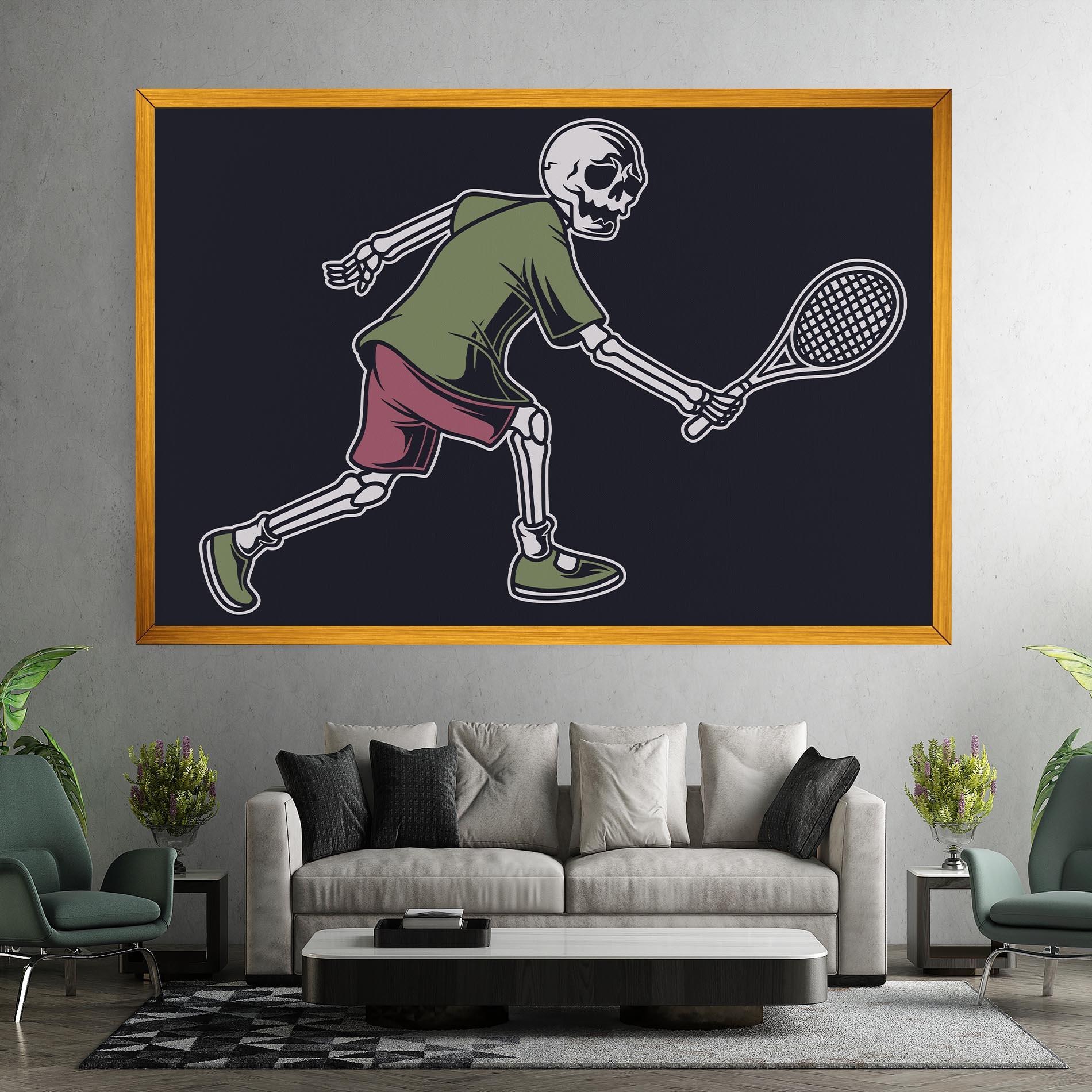 Leinwandbild Skull Tennis mockup 7