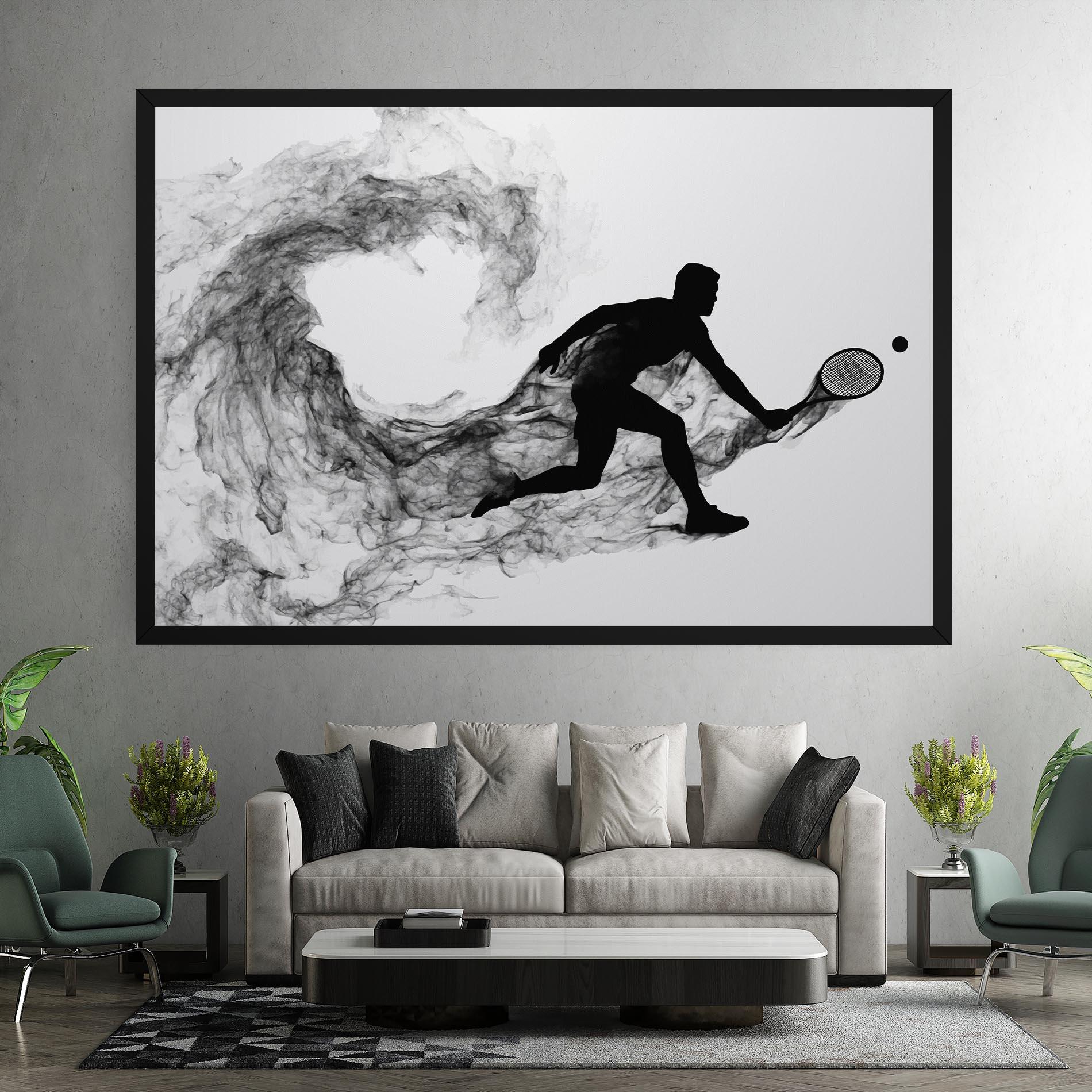Leinwandbild Black Smoke Tennis mockup 7