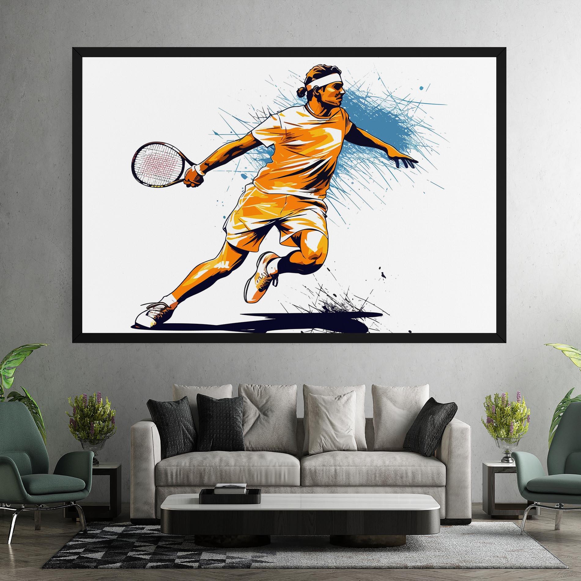 Leinwandbild Orange Blue Tennis mockup 7