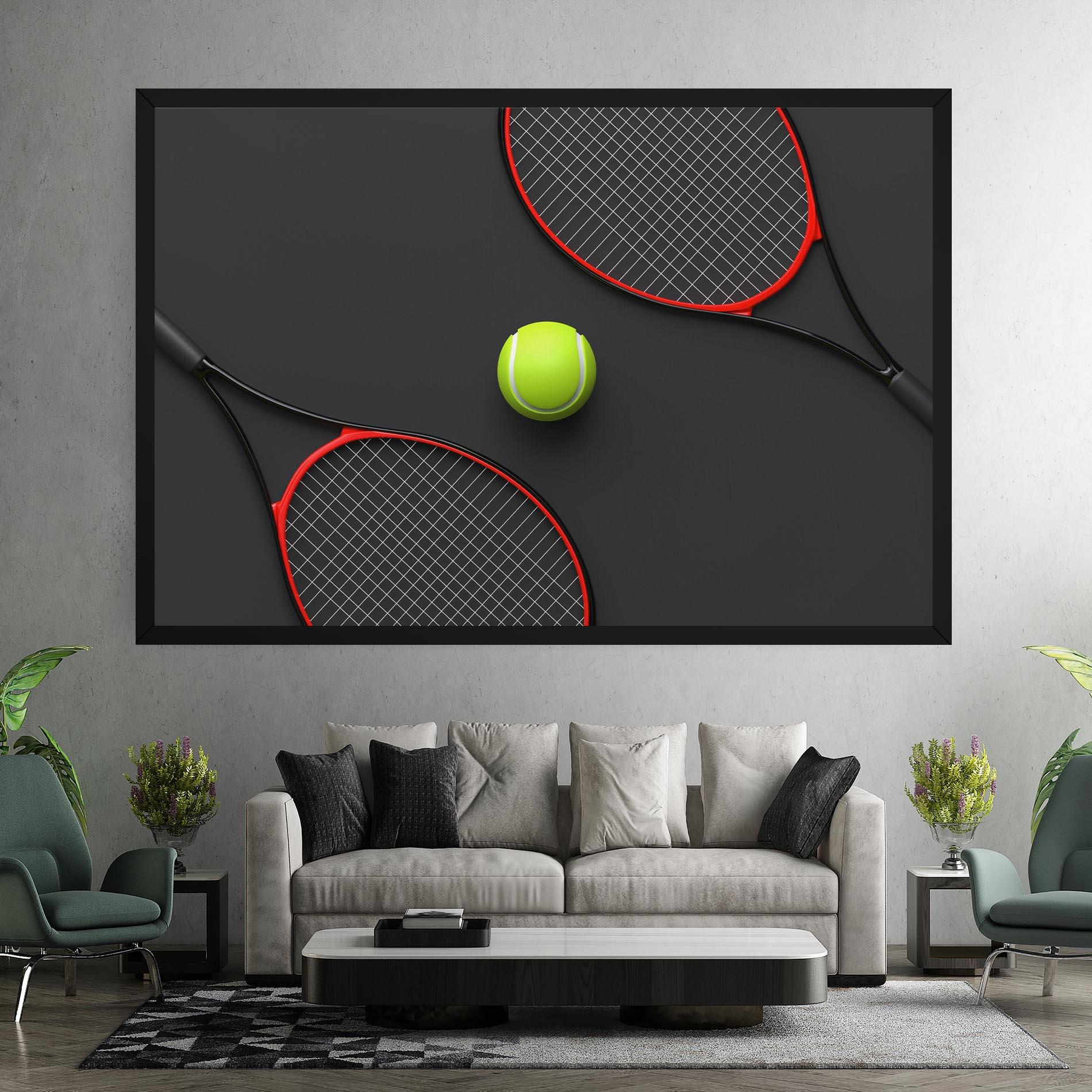 Leinwandbild Red Tennis Rackets mockup 7