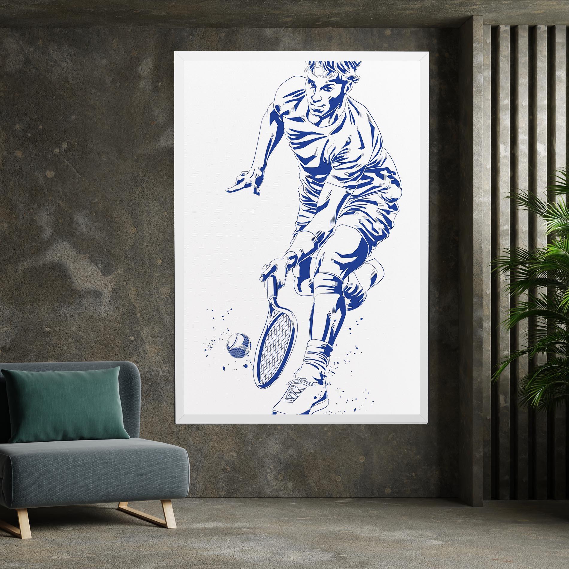 Leinwandbild Blue Tennis mockup 7
