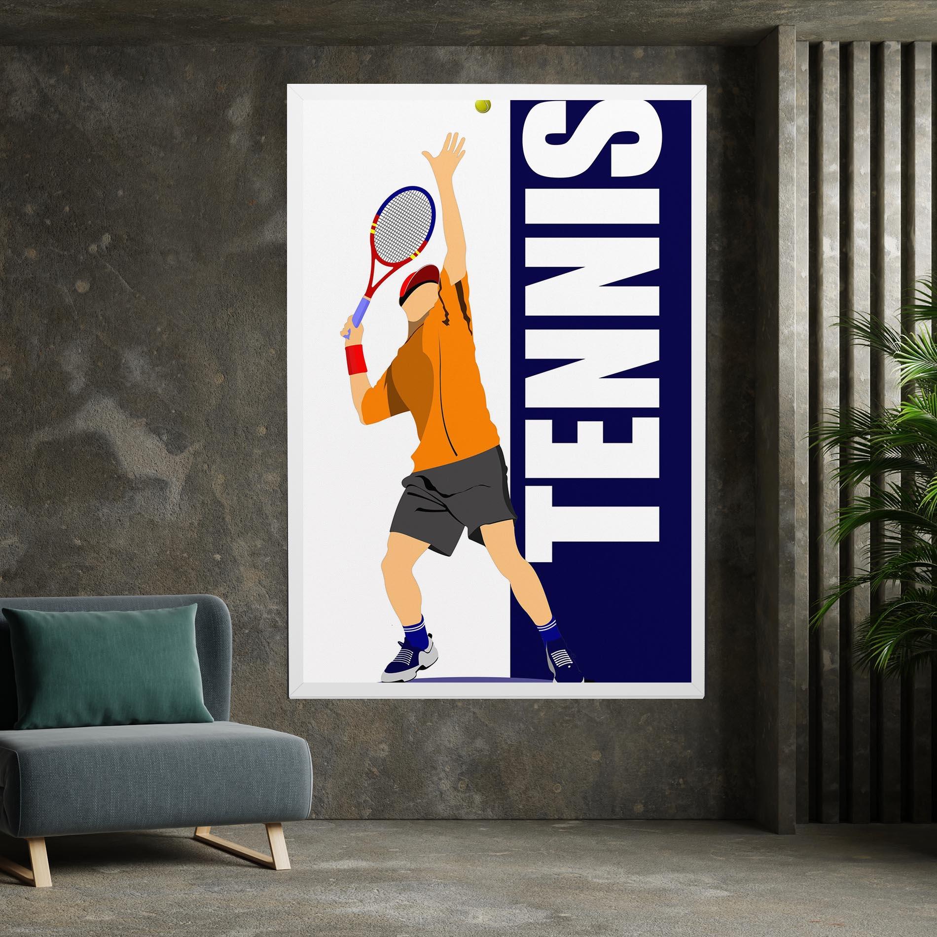 Leinwandbild Orange Tennis Player mockup 7