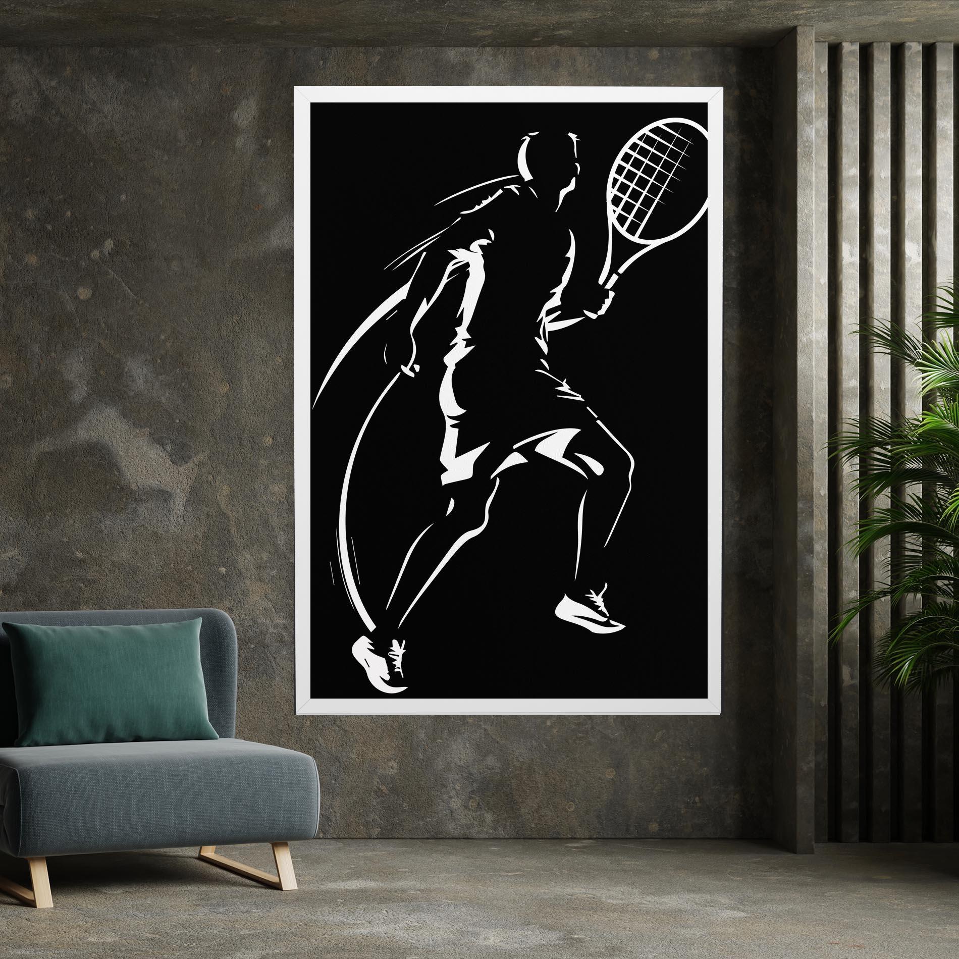 Leinwandbild White Line Tennis mockup 7