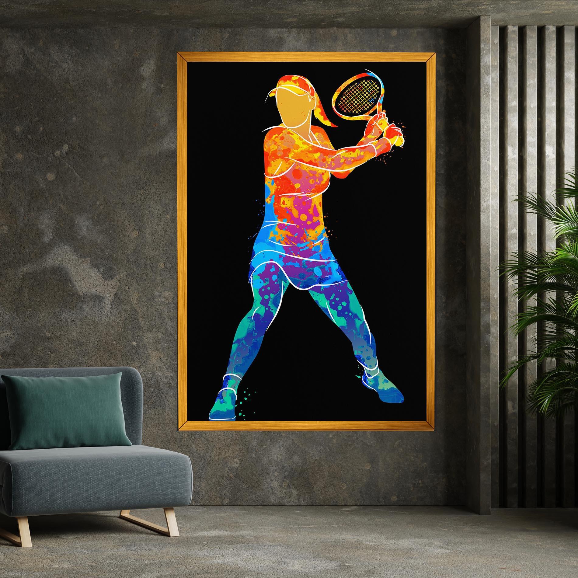 Leinwandbild Green Orange Tennis mockup 7