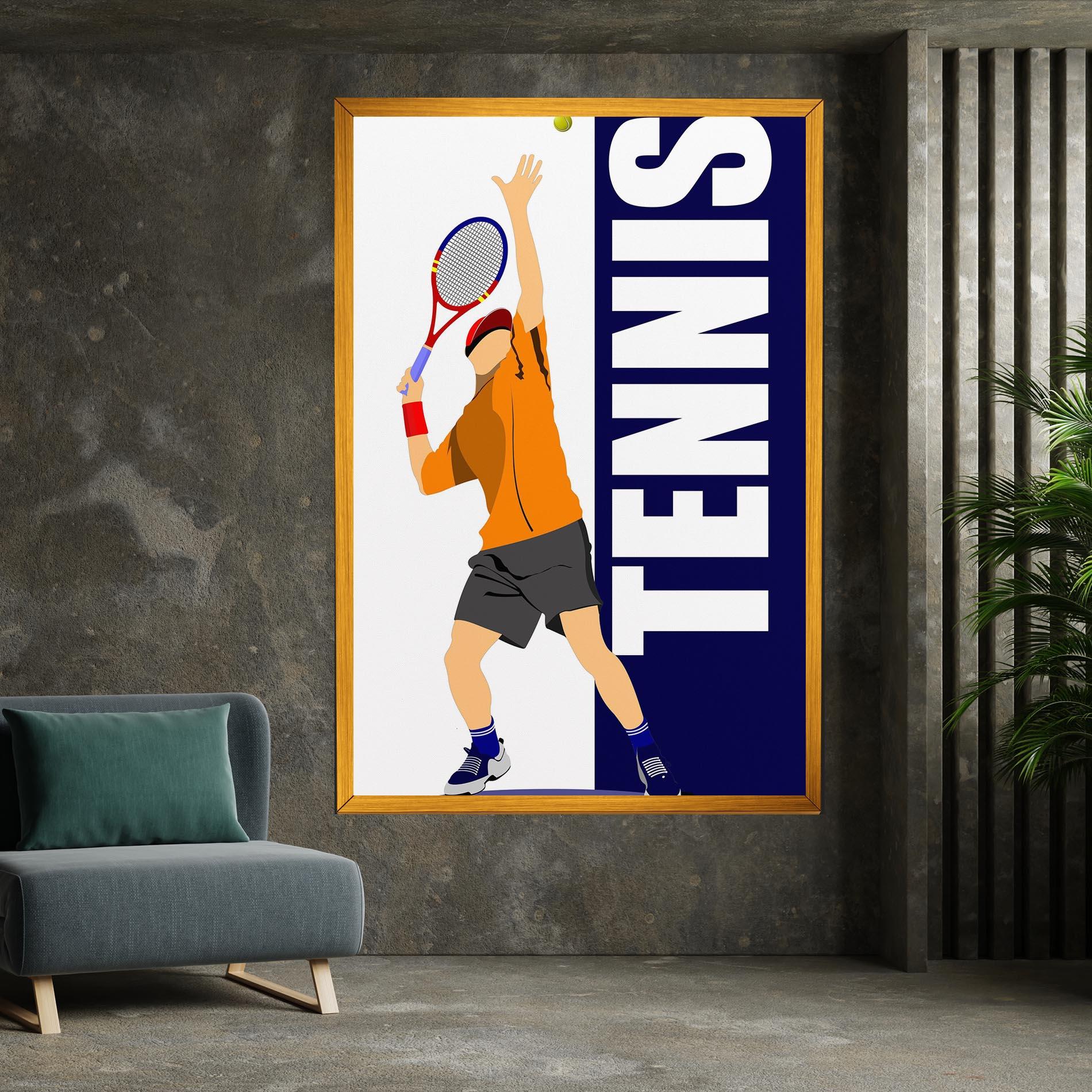 Leinwandbild Orange Tennis Player mockup 7
