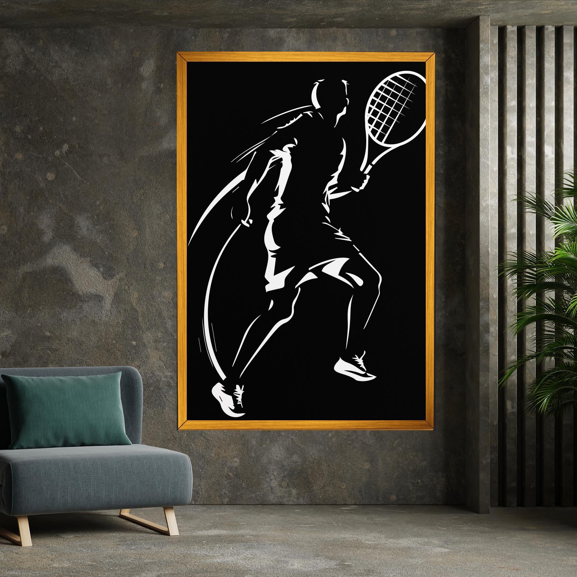 Leinwandbild White Line Tennis mockup 7
