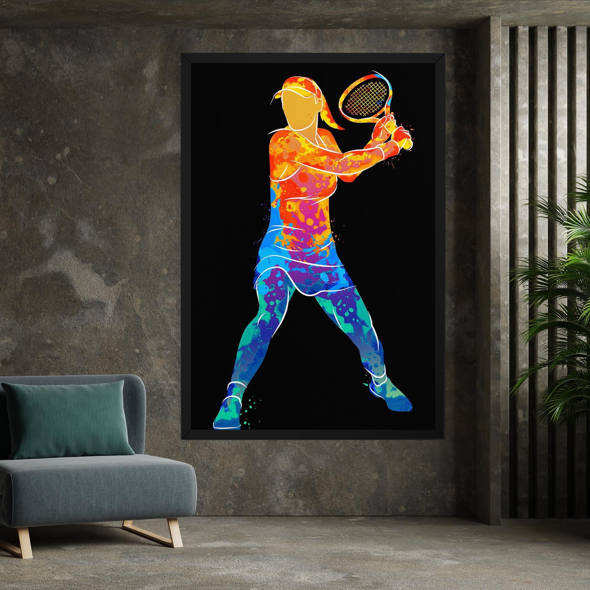 Leinwandbild Green Orange Tennis mockup 7