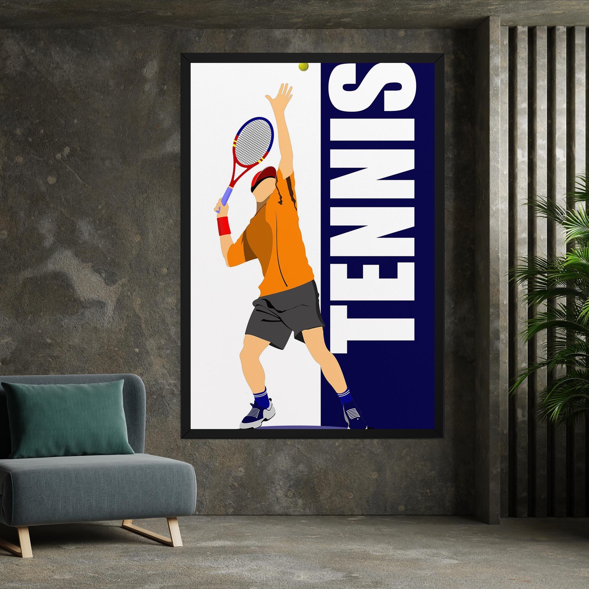 Leinwandbild Orange Tennis Player mockup 7