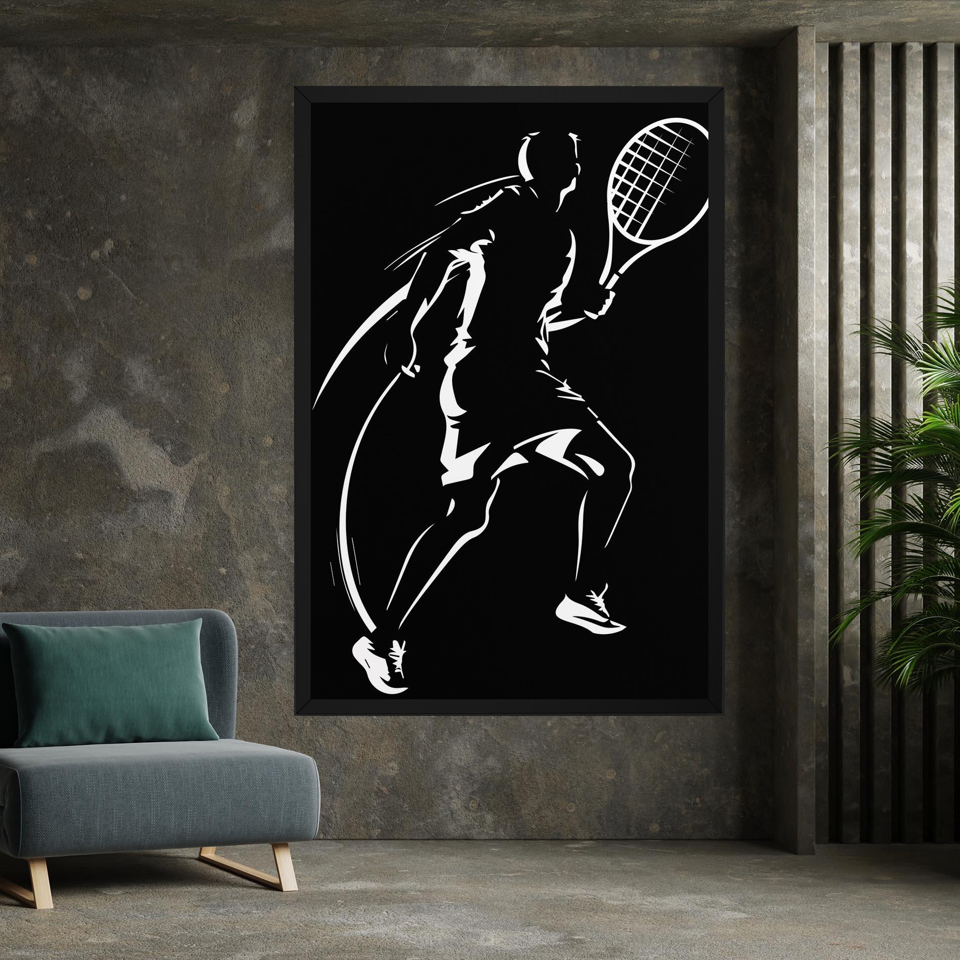 Leinwandbild White Line Tennis mockup 7