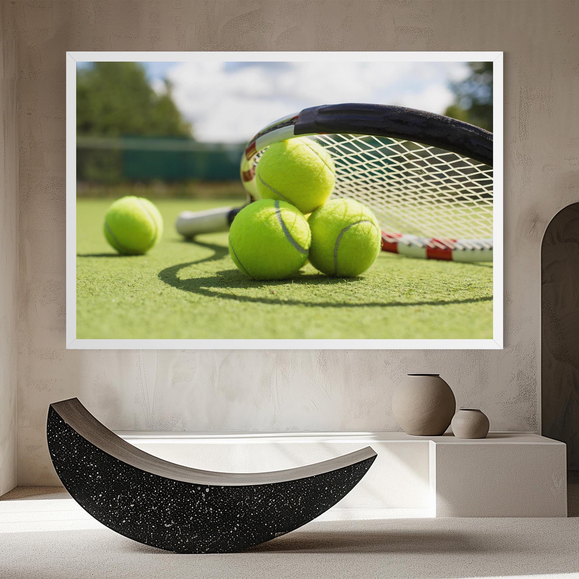 Leinwandbild Grass Tennis Balls mockup 8