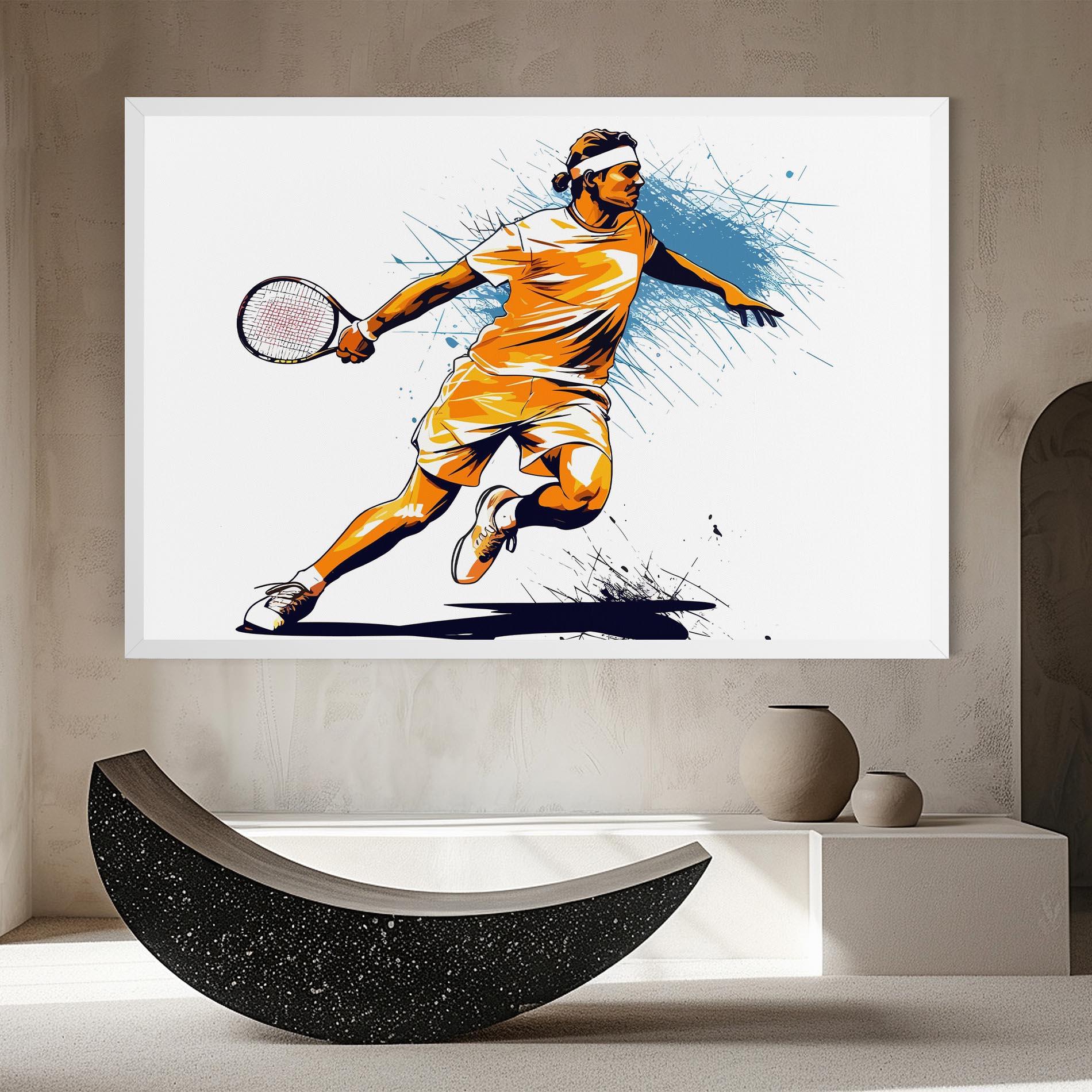 Leinwandbild Orange Blue Tennis mockup 8