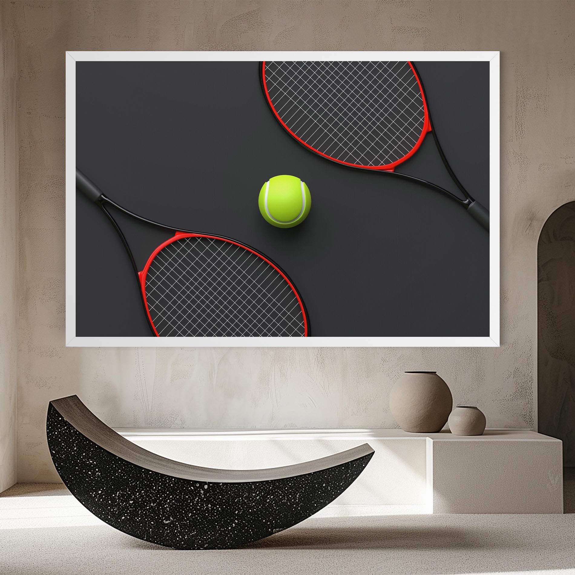 Leinwandbild Red Tennis Rackets mockup 8