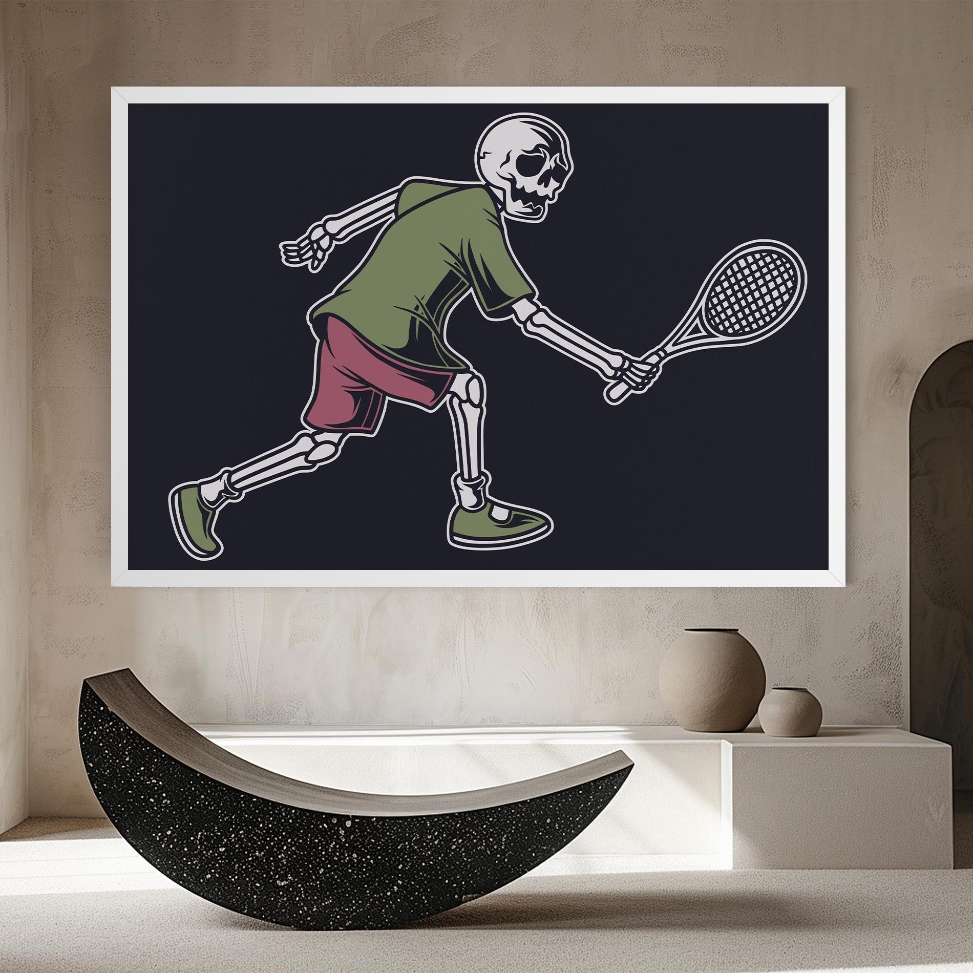 Leinwandbild Skull Tennis mockup 8