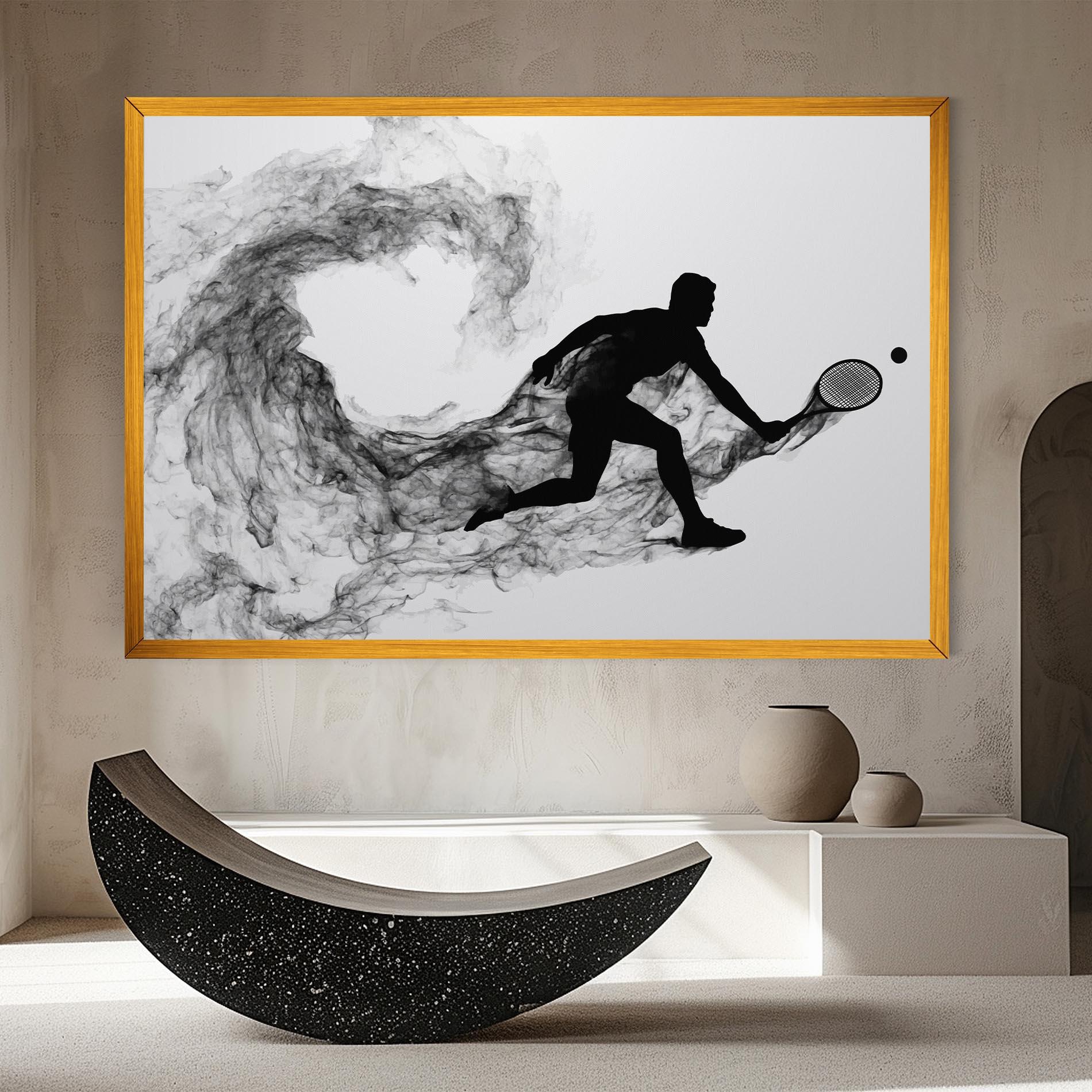 Leinwandbild Black Smoke Tennis mockup 8