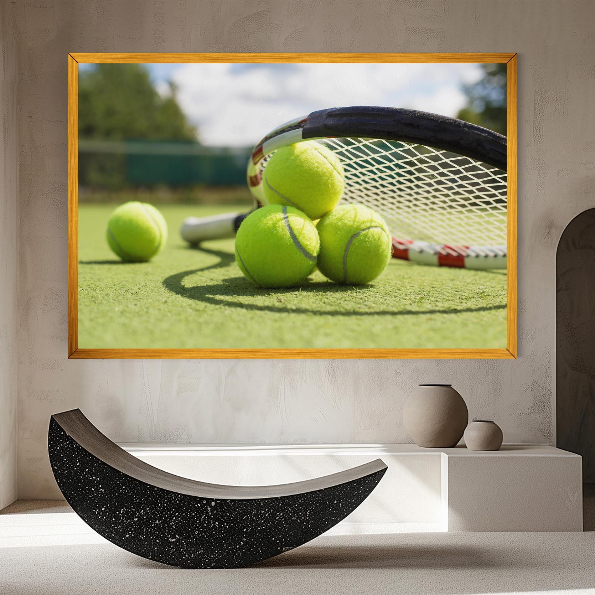 Leinwandbild Grass Tennis Balls mockup 8