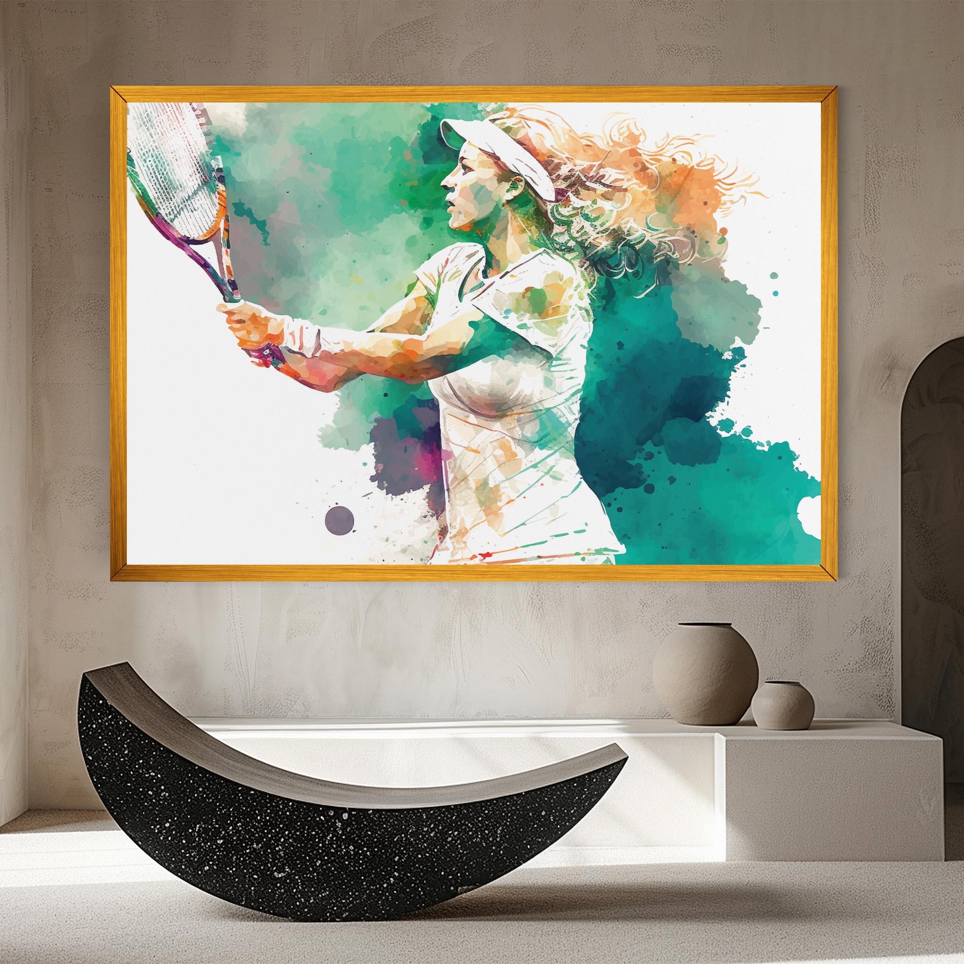 Leinwandbild Green Art Tennis mockup 8