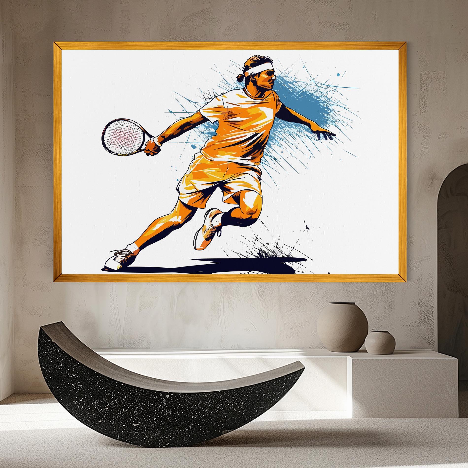 Leinwandbild Orange Blue Tennis mockup 8