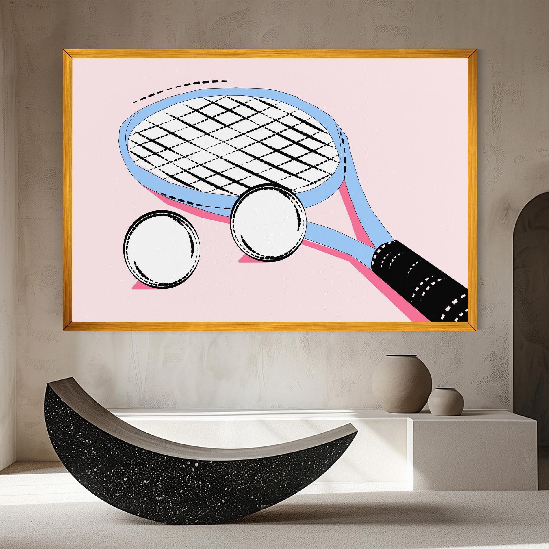 Leinwandbild Pink Tennis mockup 8