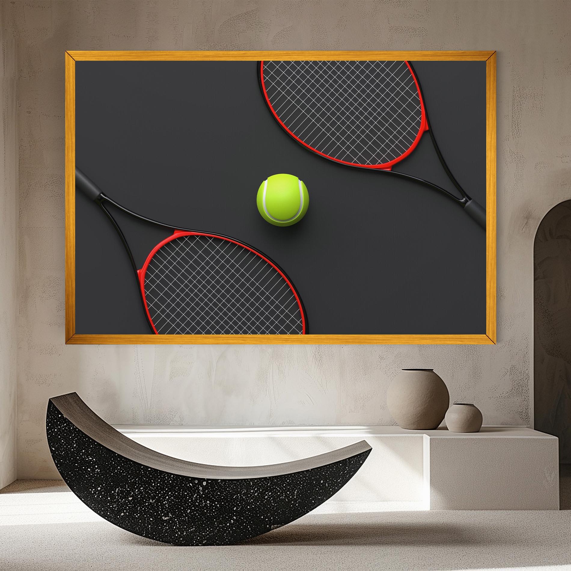 Leinwandbild Red Tennis Rackets mockup 8