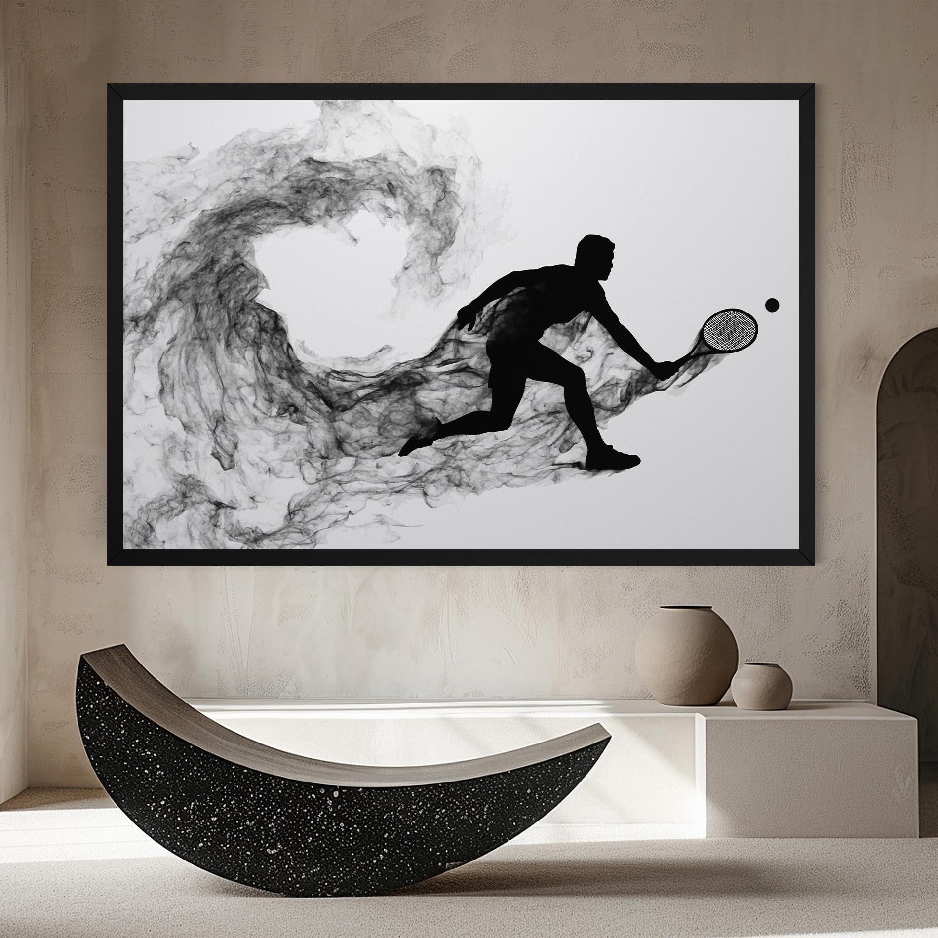 Leinwandbild Black Smoke Tennis mockup 8