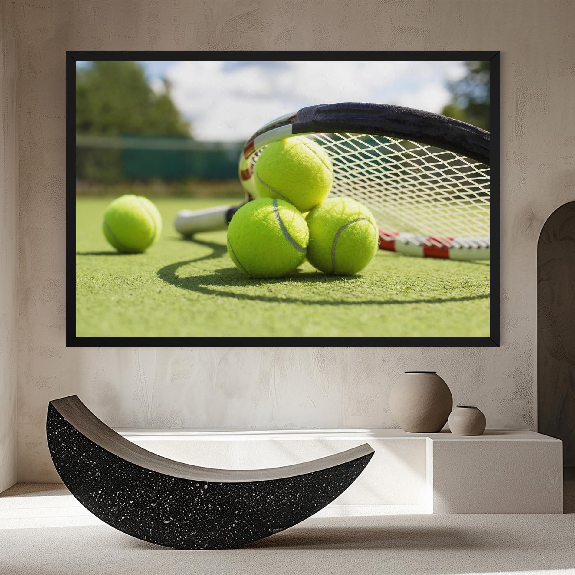 Leinwandbild Grass Tennis Balls mockup 8