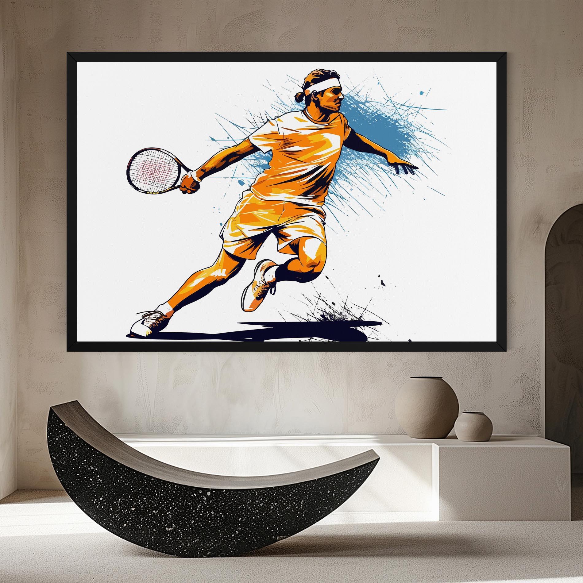 Leinwandbild Orange Blue Tennis mockup 8