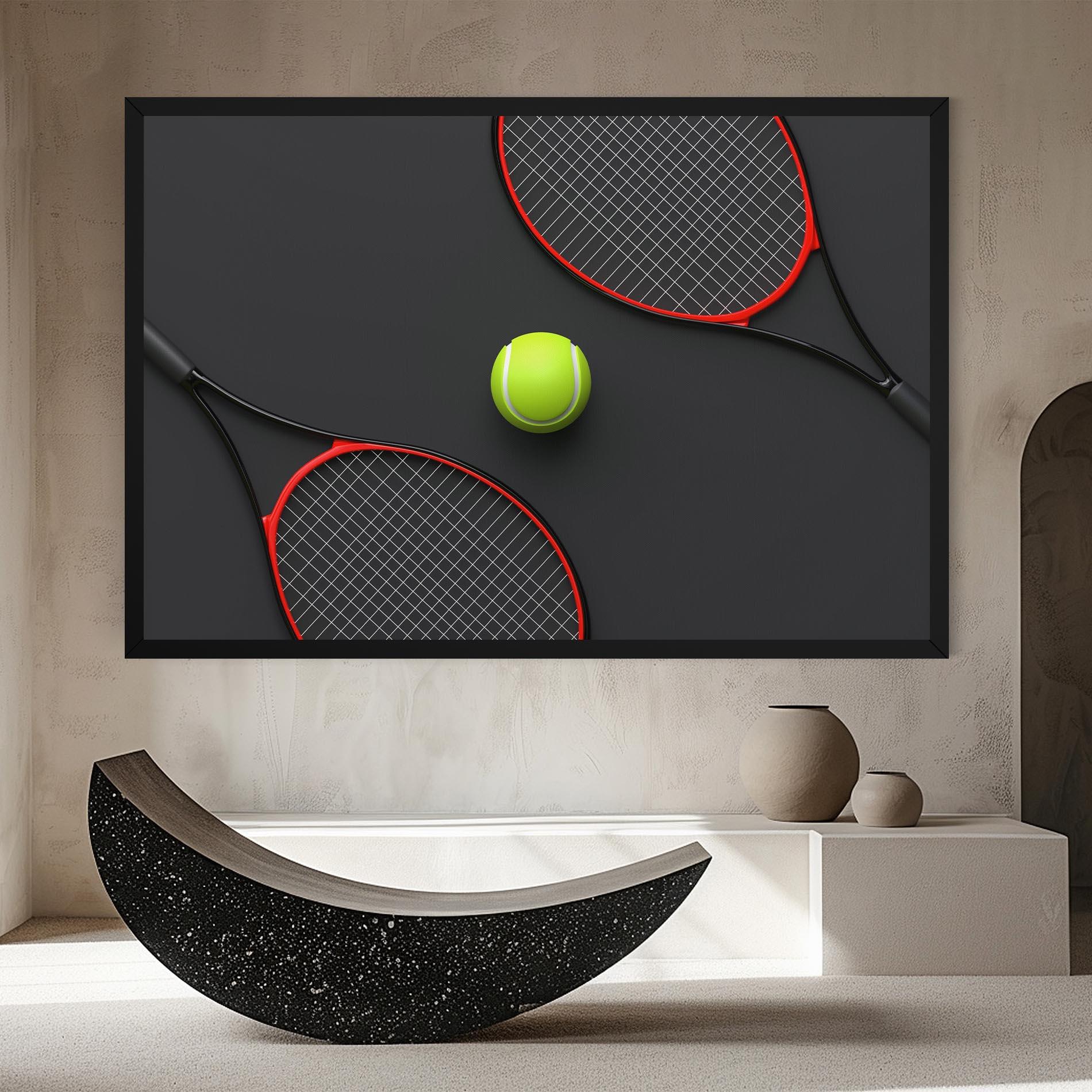 Leinwandbild Red Tennis Rackets mockup 8