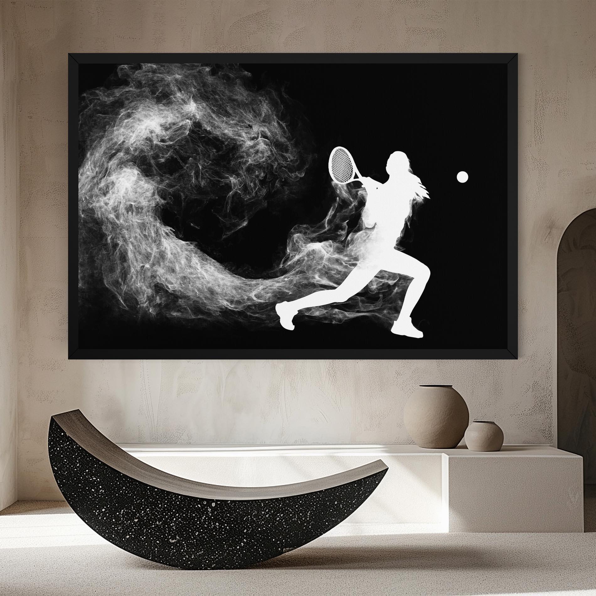 Leinwandbild Tennis Spoke White mockup 8