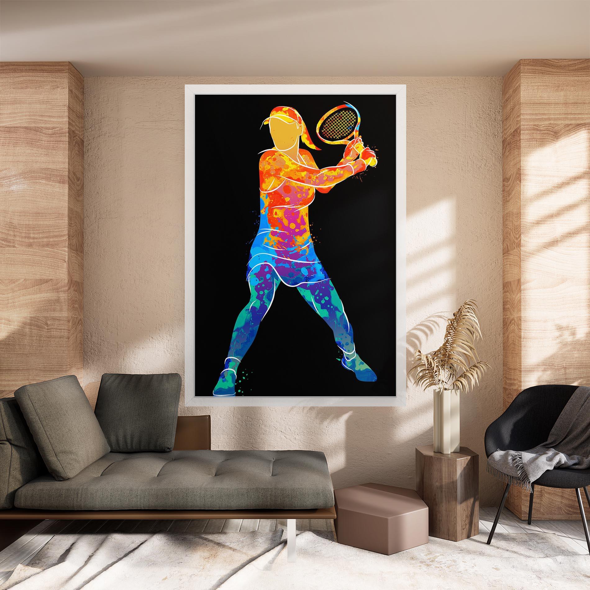 Leinwandbild Green Orange Tennis mockup 8