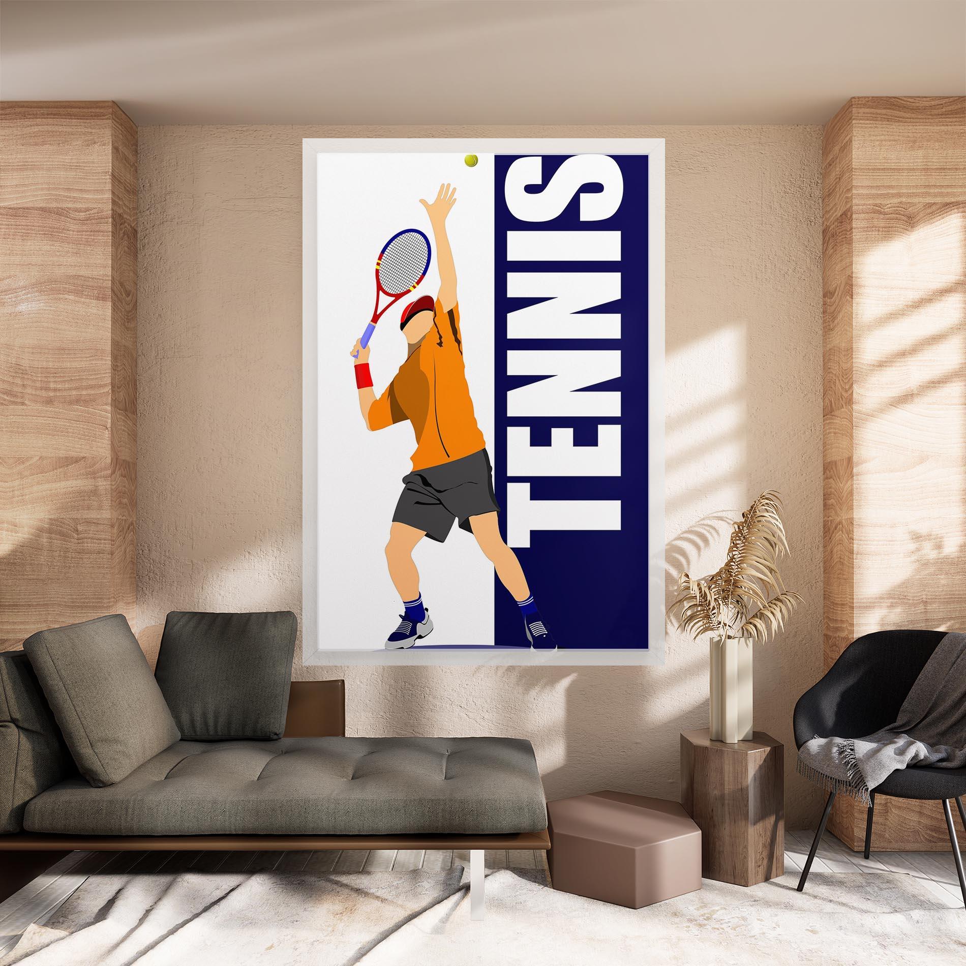 Leinwandbild Orange Tennis Player mockup 8
